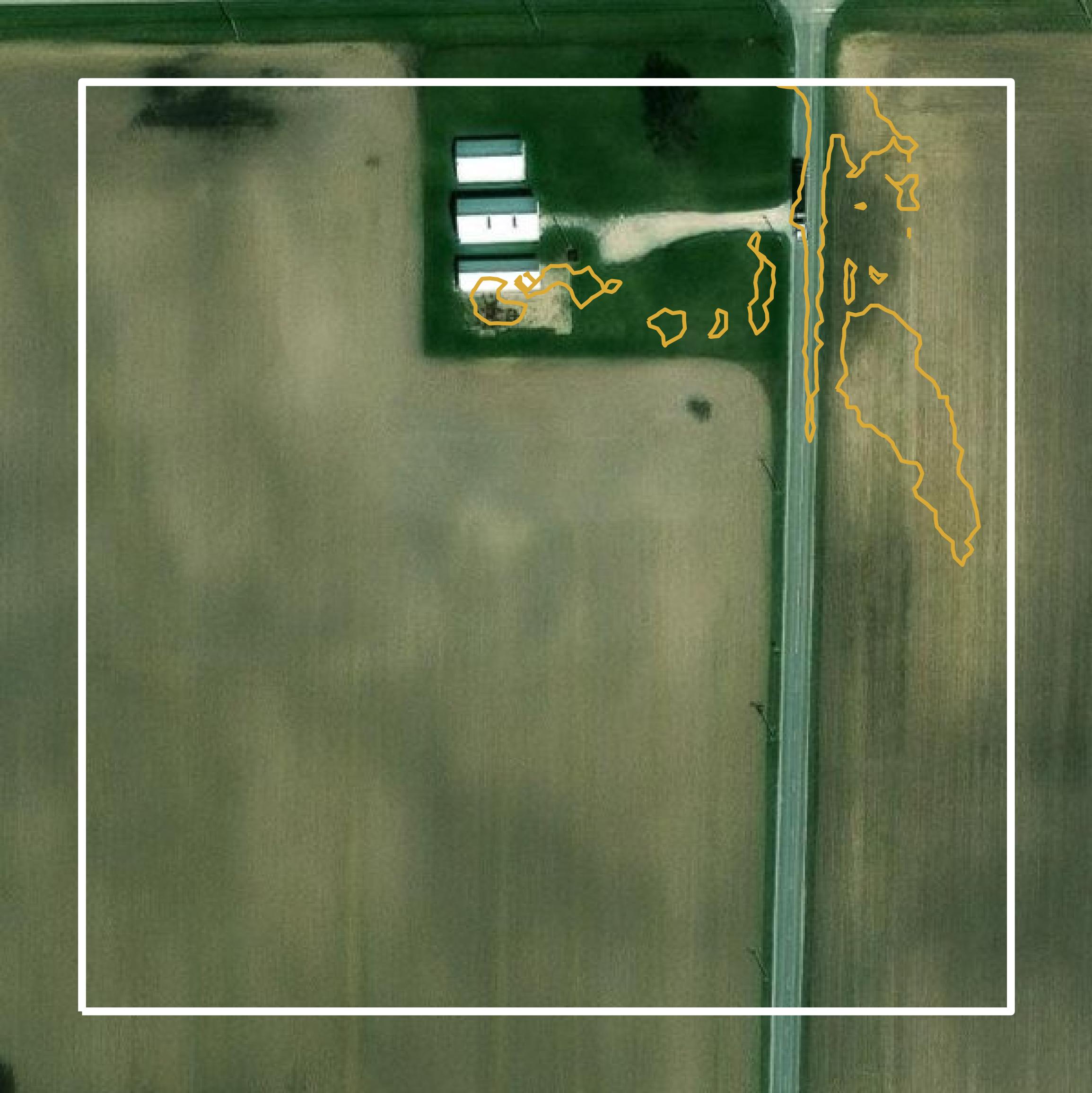 This image shows a contour map in Madison County created using GIS data in Equator.