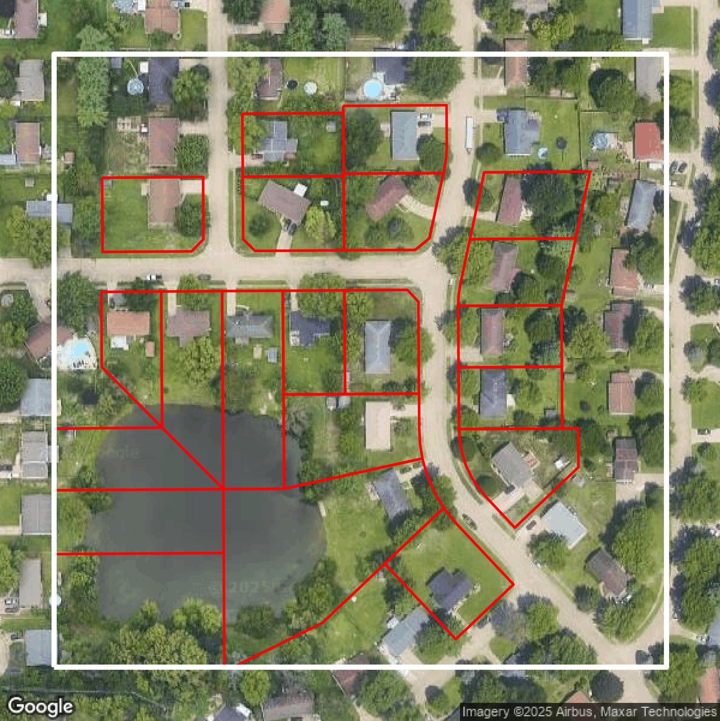 This image shows parcel data in Marion County created using GIS data in Equator.