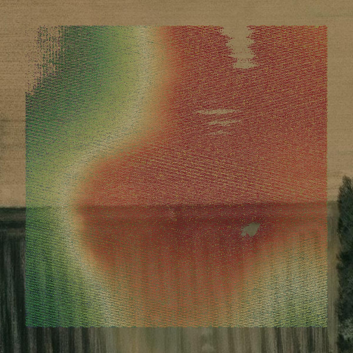 This image shows a LiDAR point cloud in Marshall County created using GIS data in Equator.