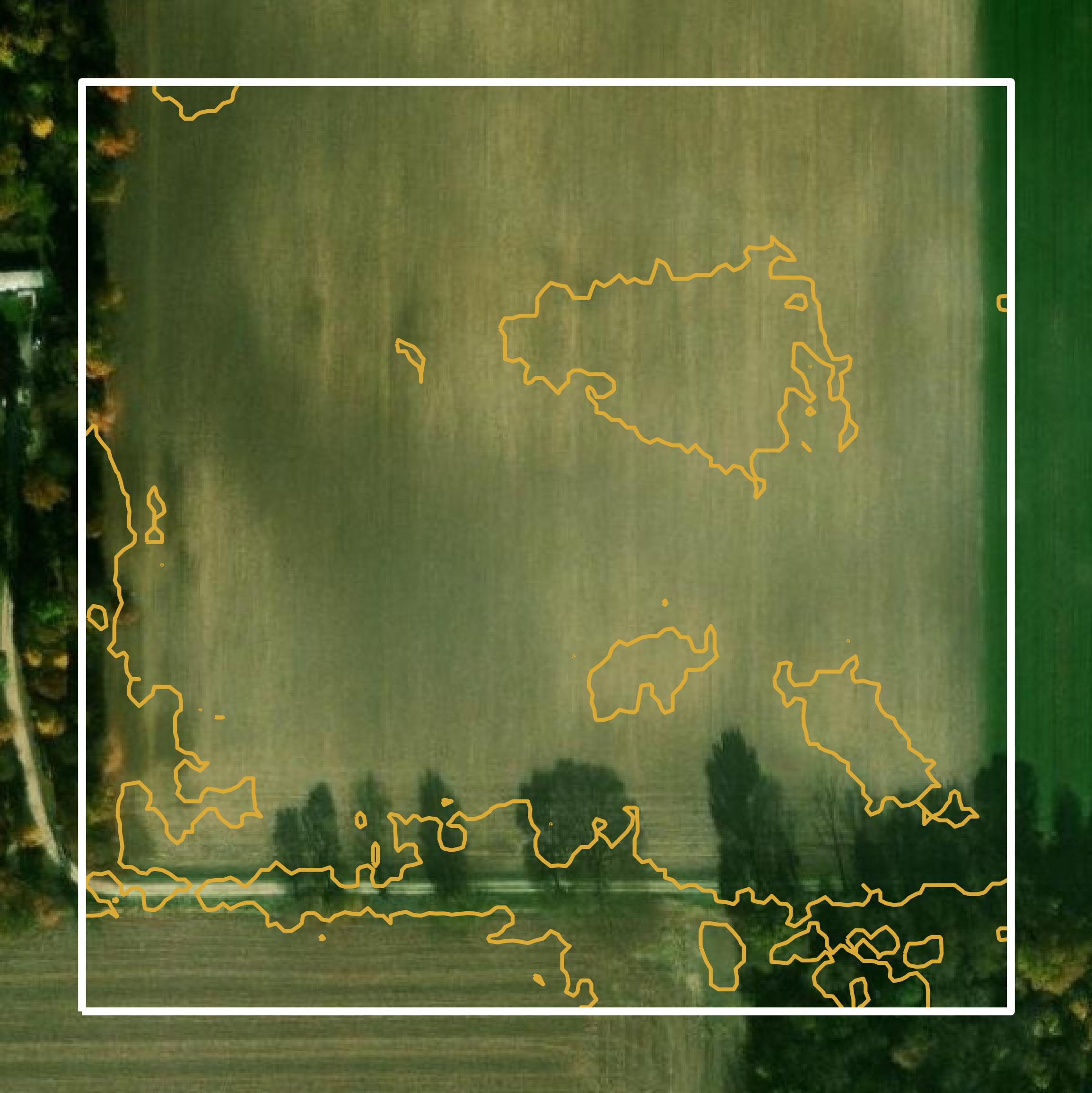 This image shows a contour map in Miami County created using GIS data in Equator.