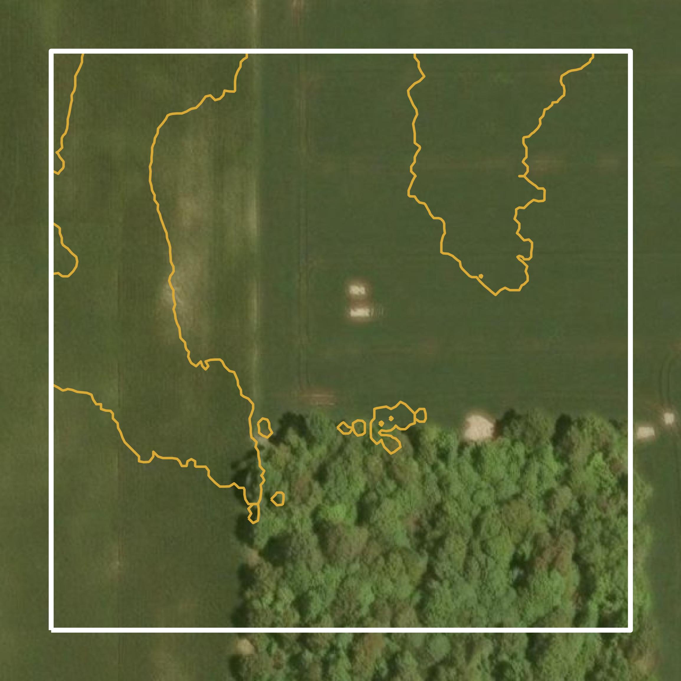 This image shows a contour map in Miami County created using GIS data in Equator.