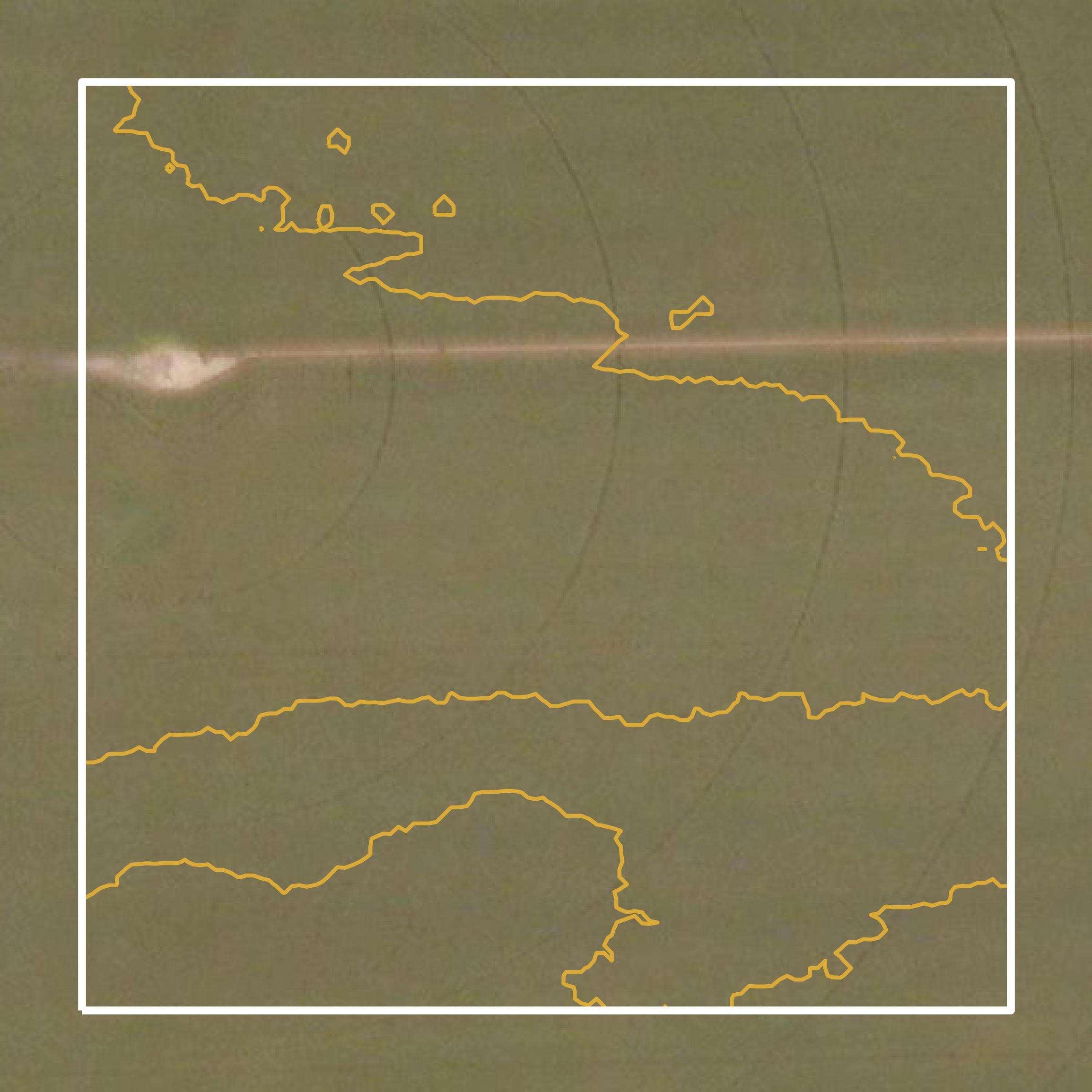 This image shows a contour map in Noble County created using GIS data in Equator.