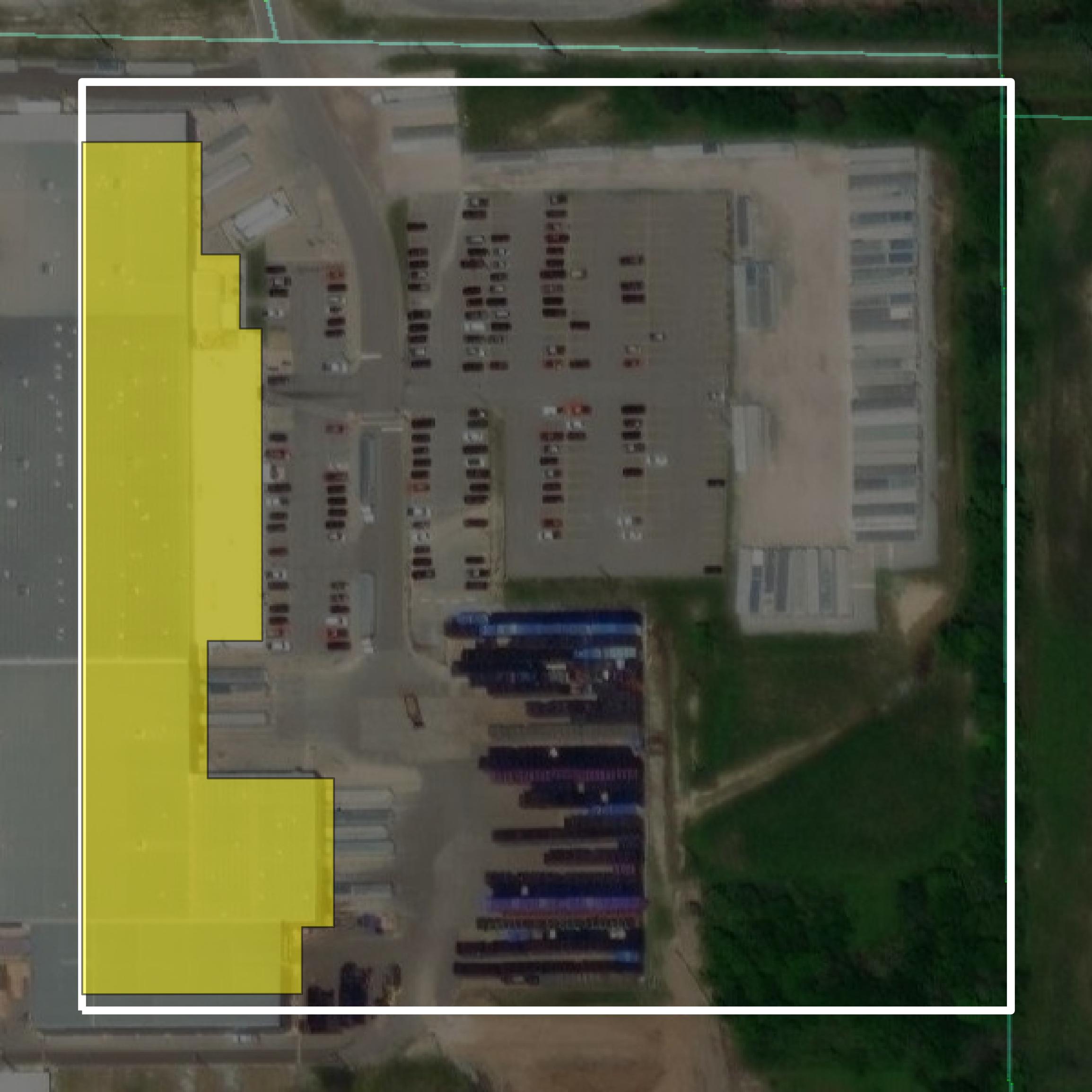 This image shows parcel and building data in Noble County created using GIS data in Equator.