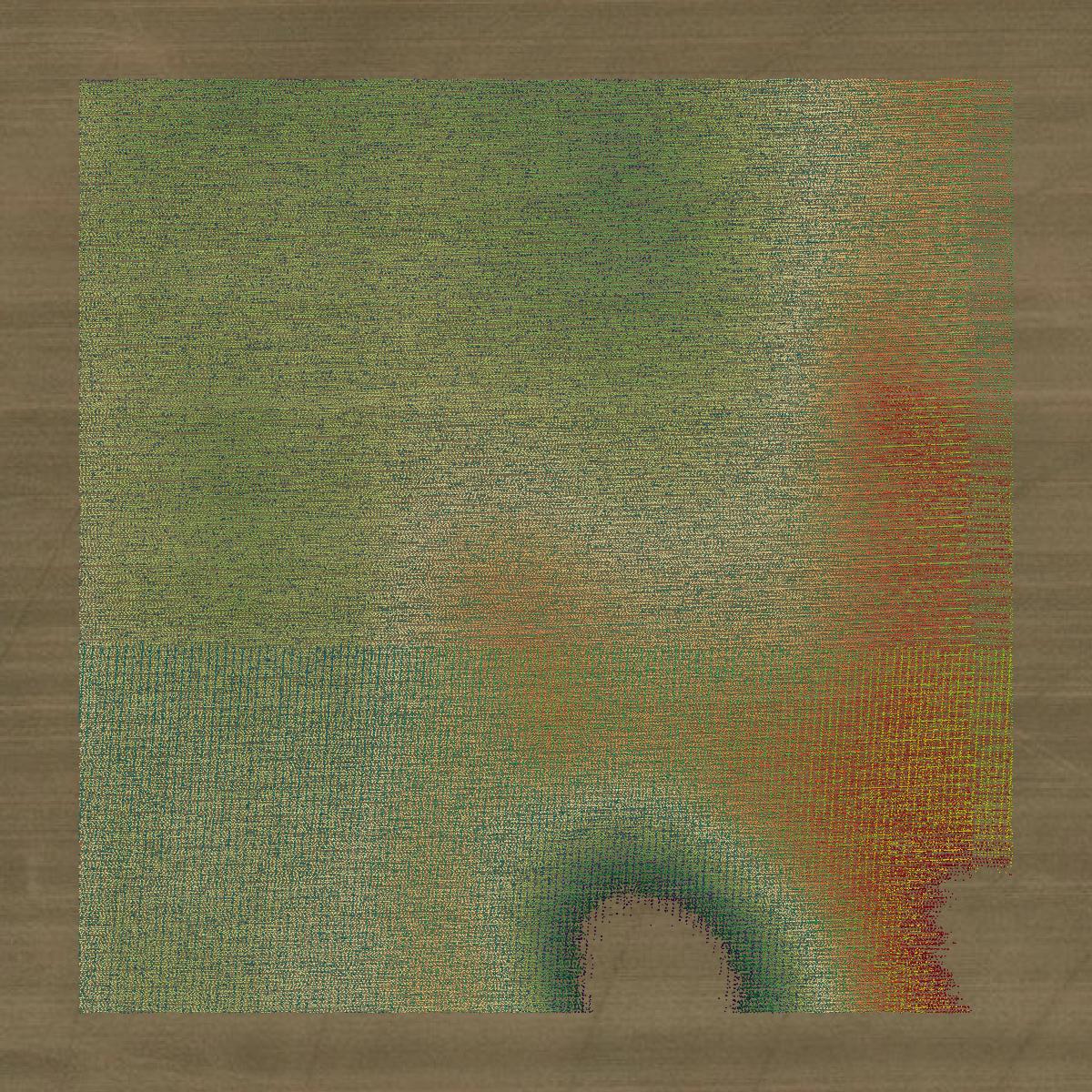 This image shows a LiDAR point cloud in Noble County created using GIS data in Equator.