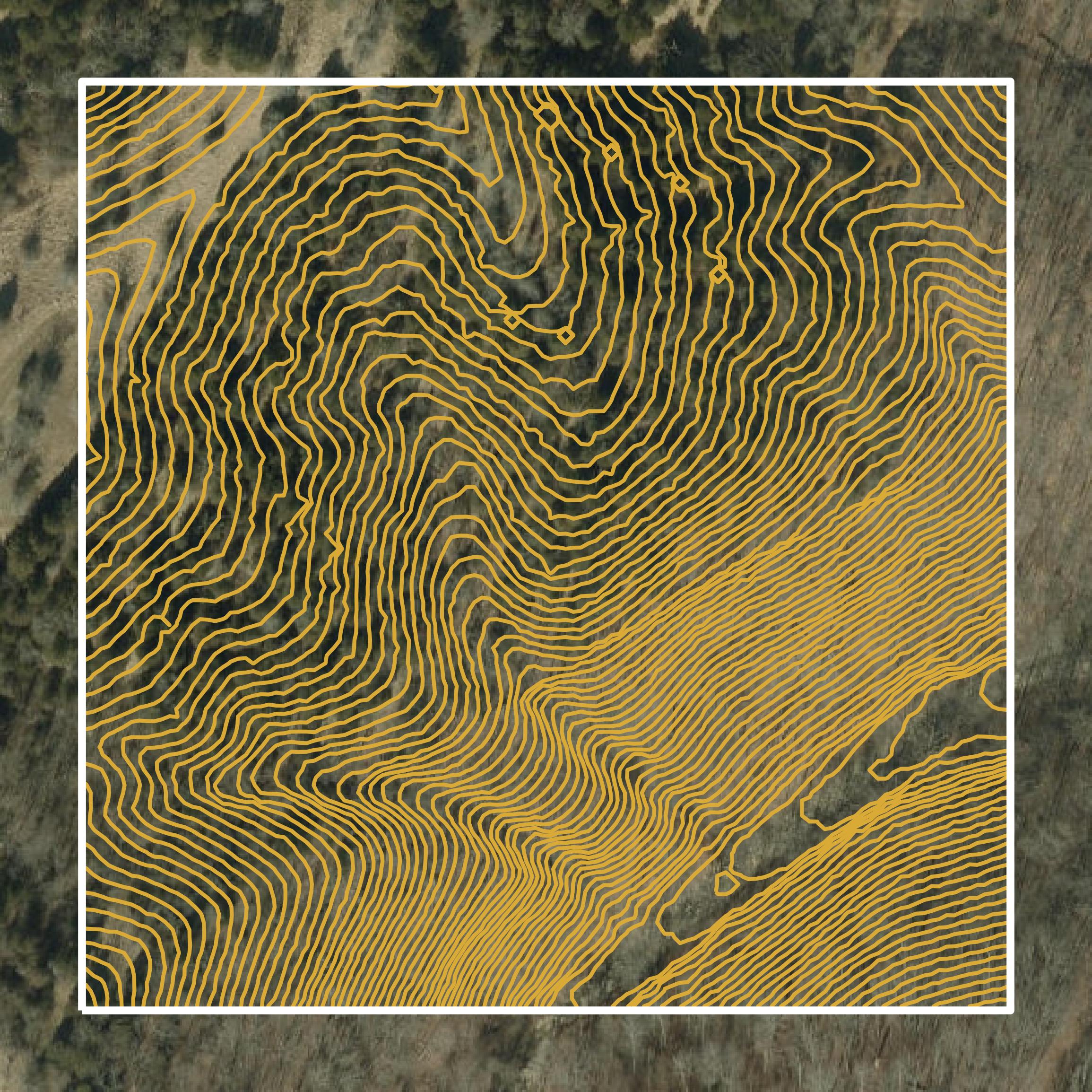 This image shows a contour map in Ohio County created using GIS data in Equator.