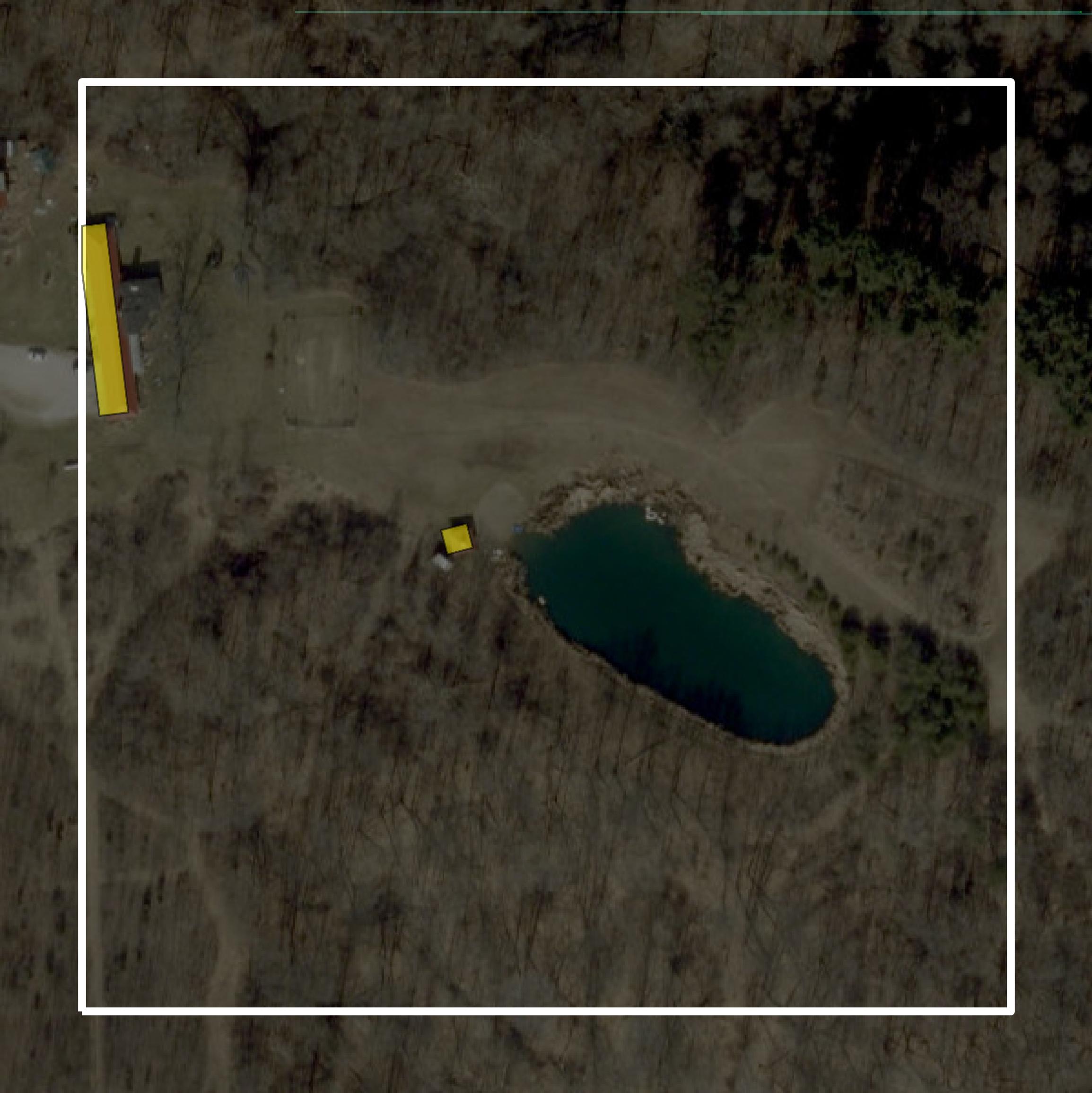 This image shows parcel and building data in Owen County created using GIS data in Equator.