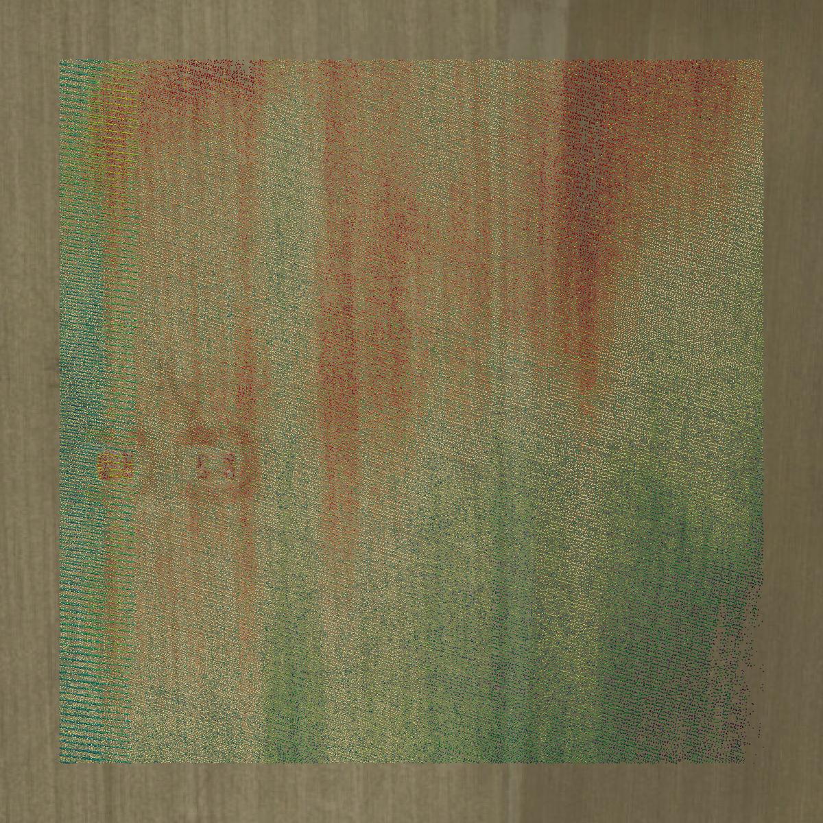 This image shows a LiDAR point cloud in Porter County created using GIS data in Equator.