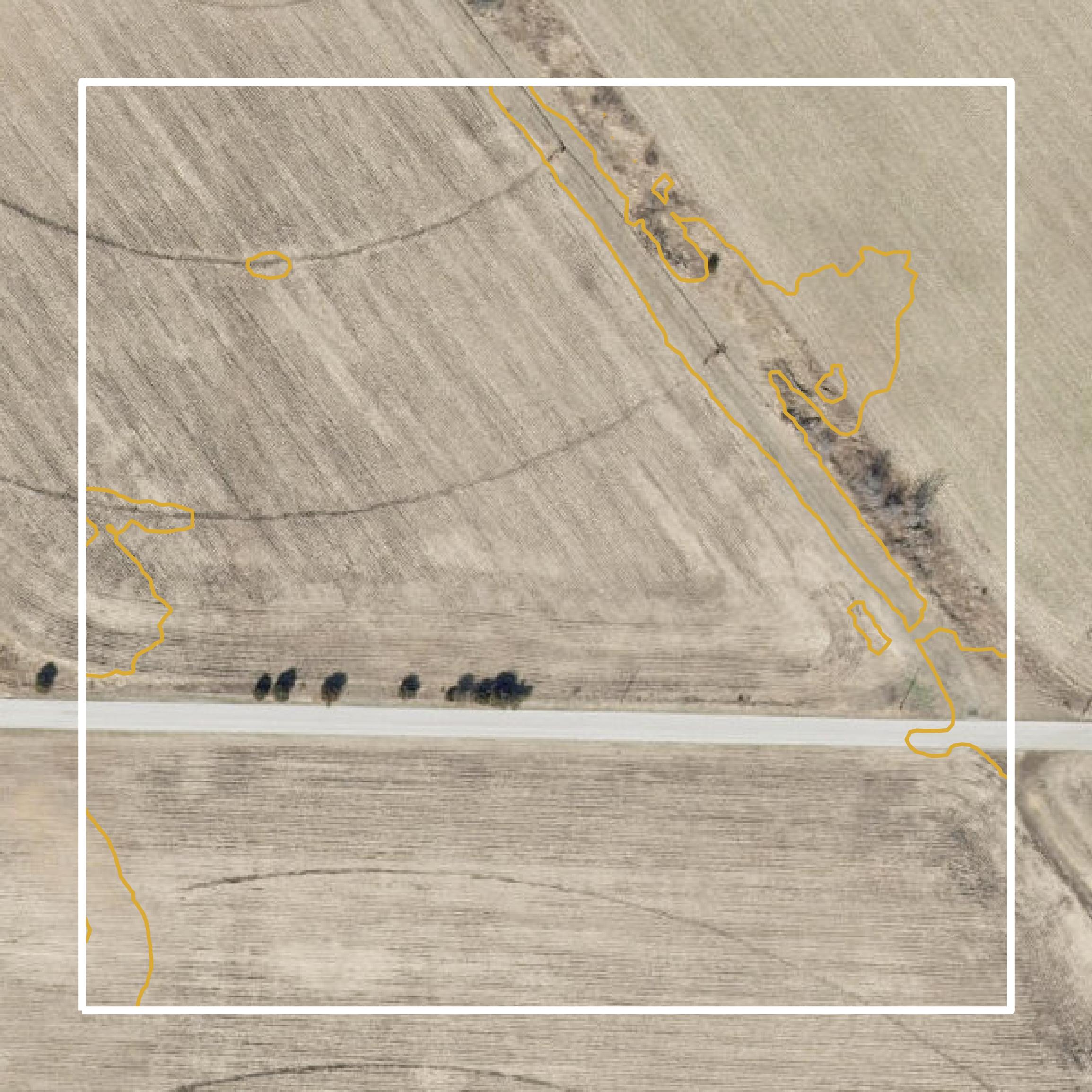 This image shows a contour map in Pulaski County created using GIS data in Equator.