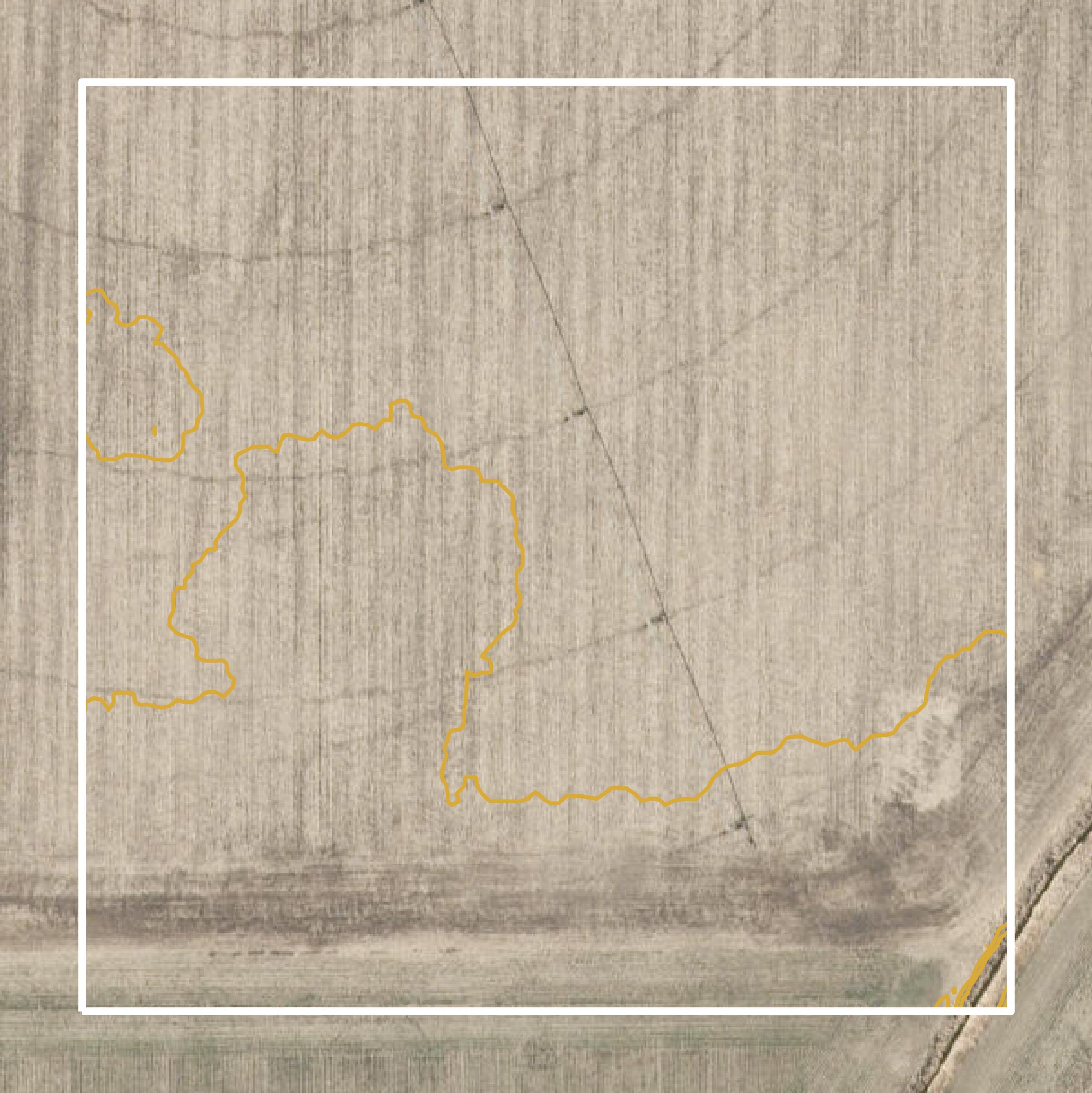 This image shows a contour map in Pulaski County created using GIS data in Equator.