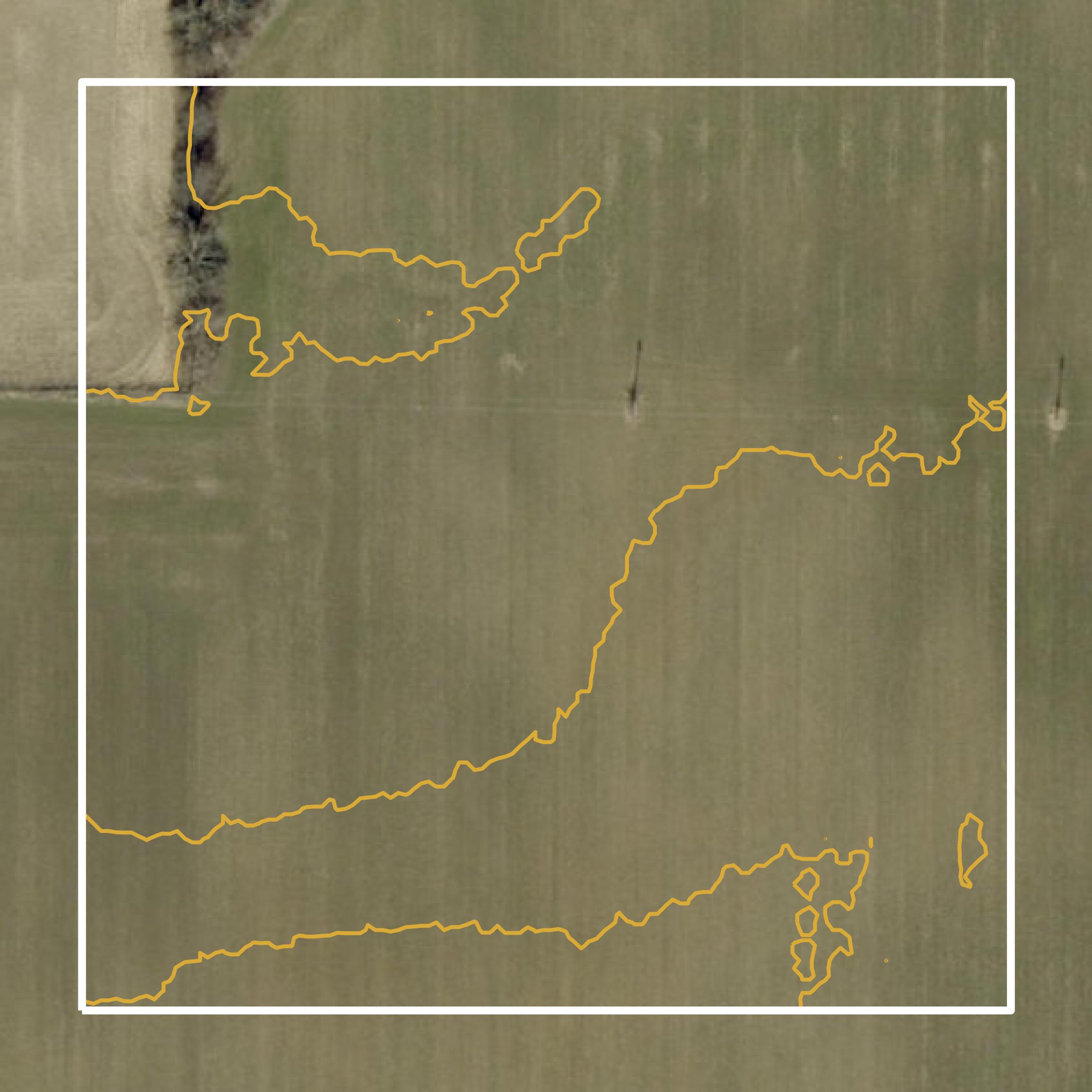 This image shows a contour map in Putnam County created using GIS data in Equator.