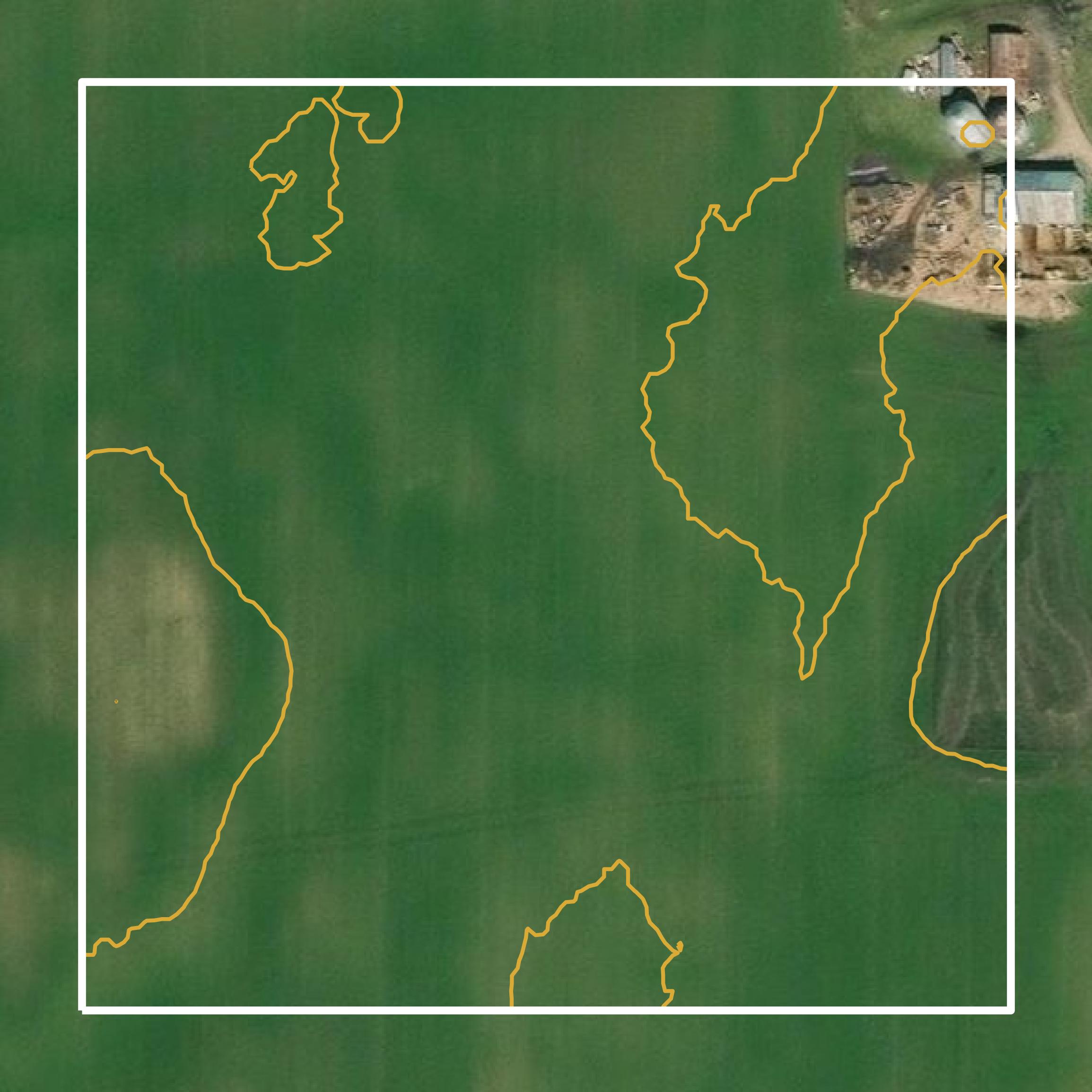 This image shows a contour map in St. Joseph County created using GIS data in Equator.