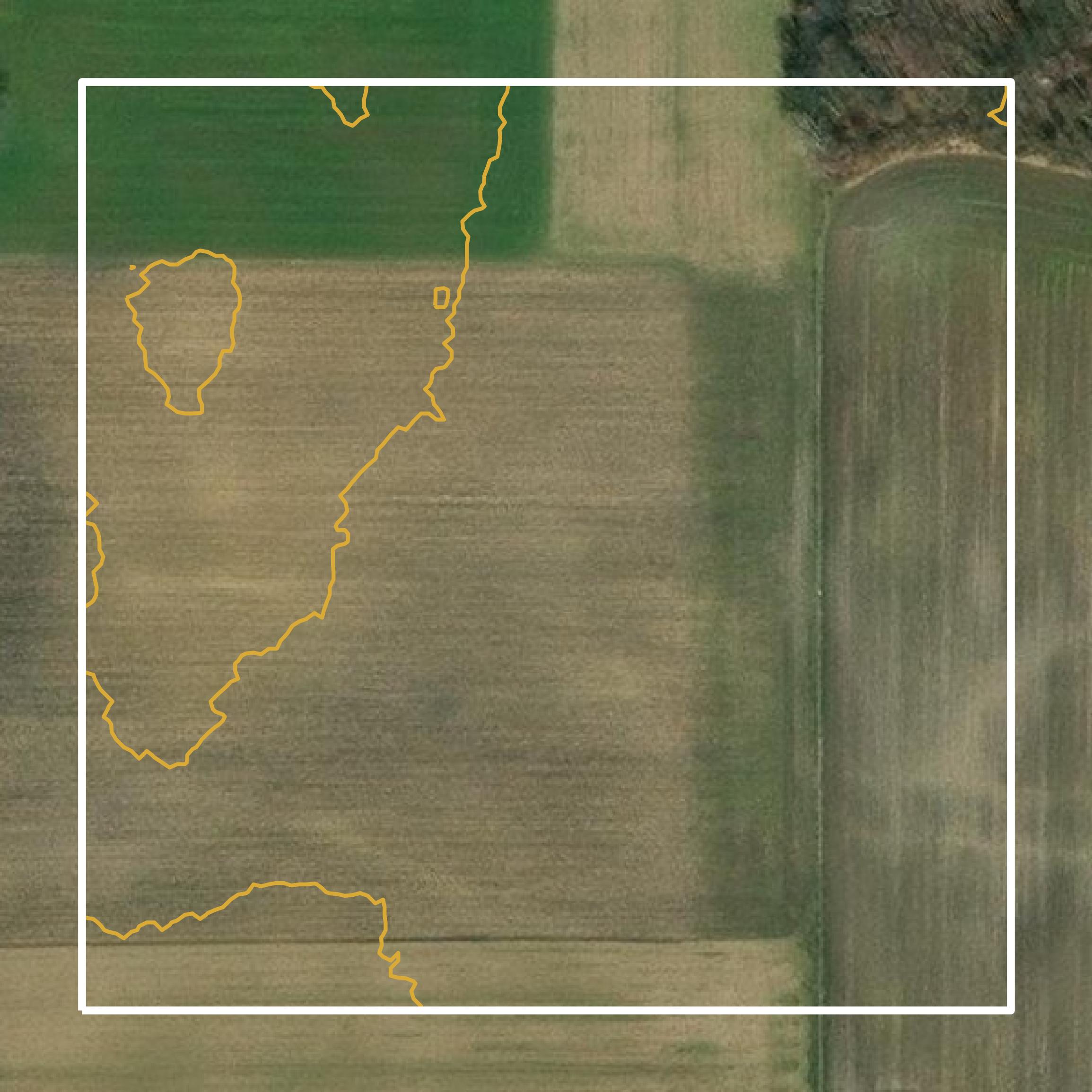 This image shows a contour map in St. Joseph County created using GIS data in Equator.