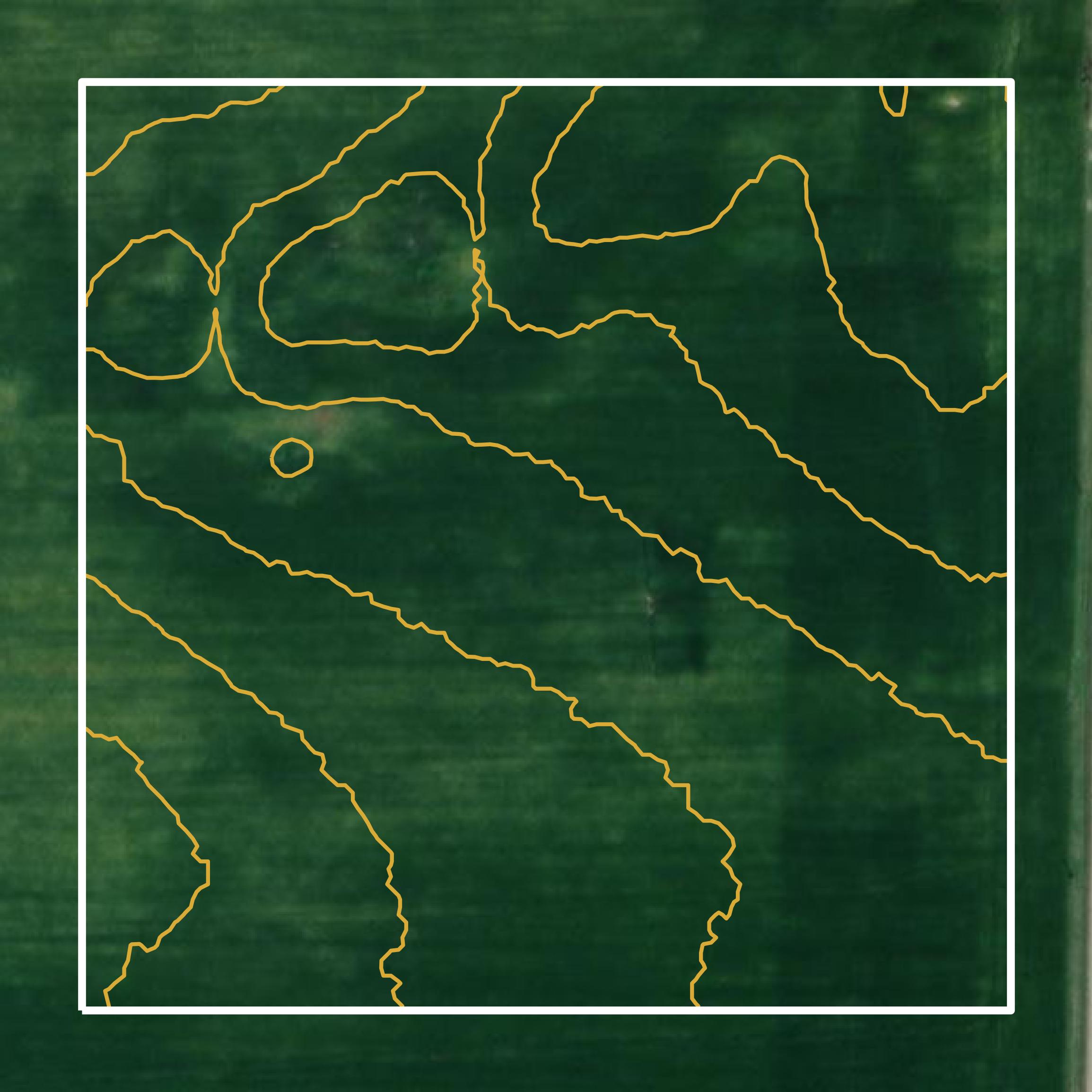 This image shows a contour map in Sullivan County created using GIS data in Equator.