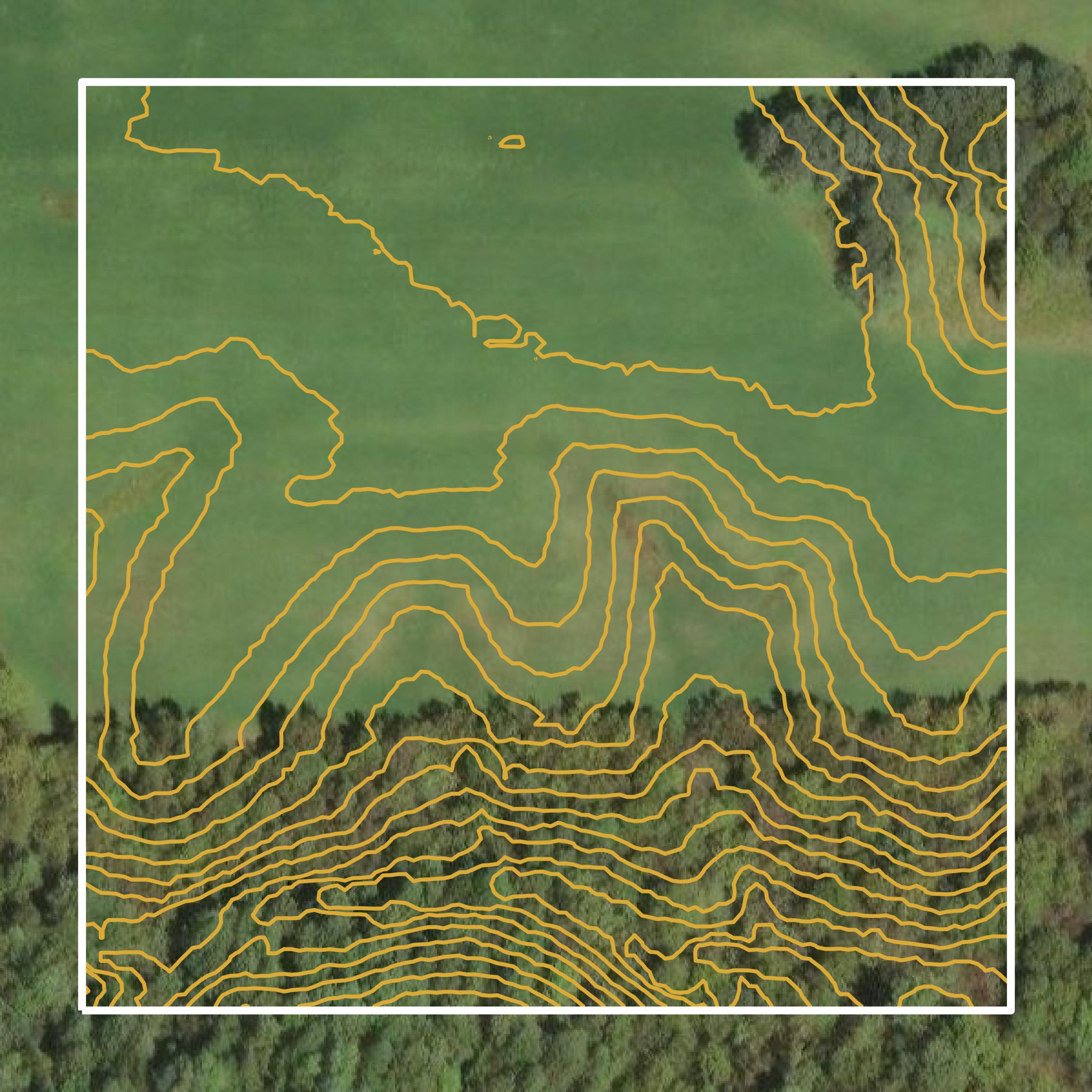This image shows a contour map in Switzerland County created using GIS data in Equator.