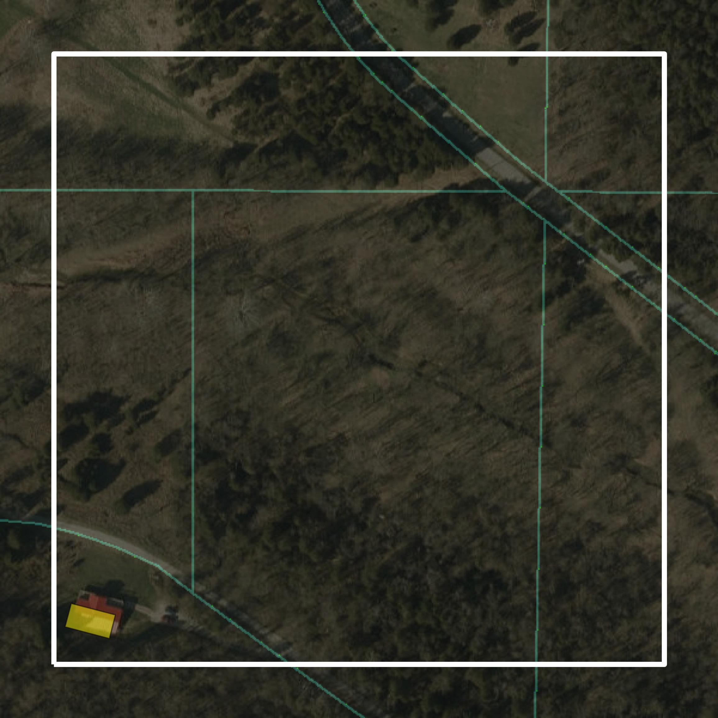 This image shows parcel and building data in Switzerland County created using GIS data in Equator.
