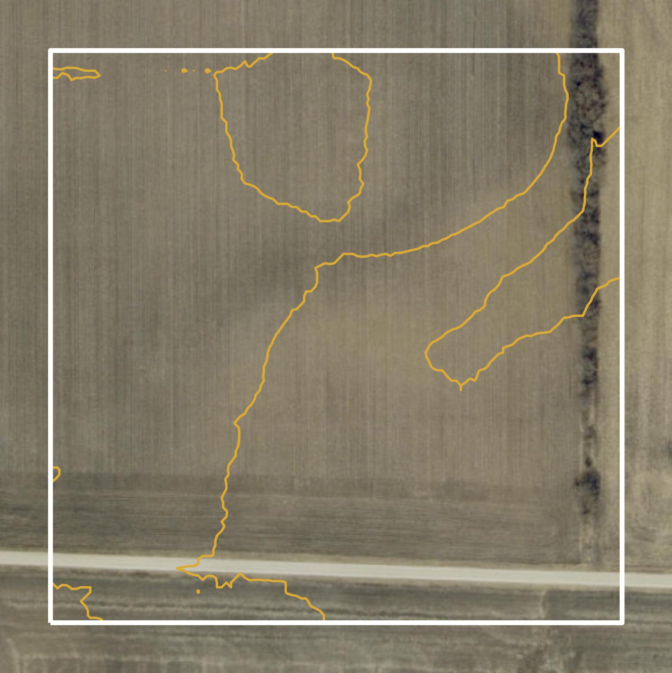 This image shows a contour map in Tippecanoe County created using GIS data in Equator.