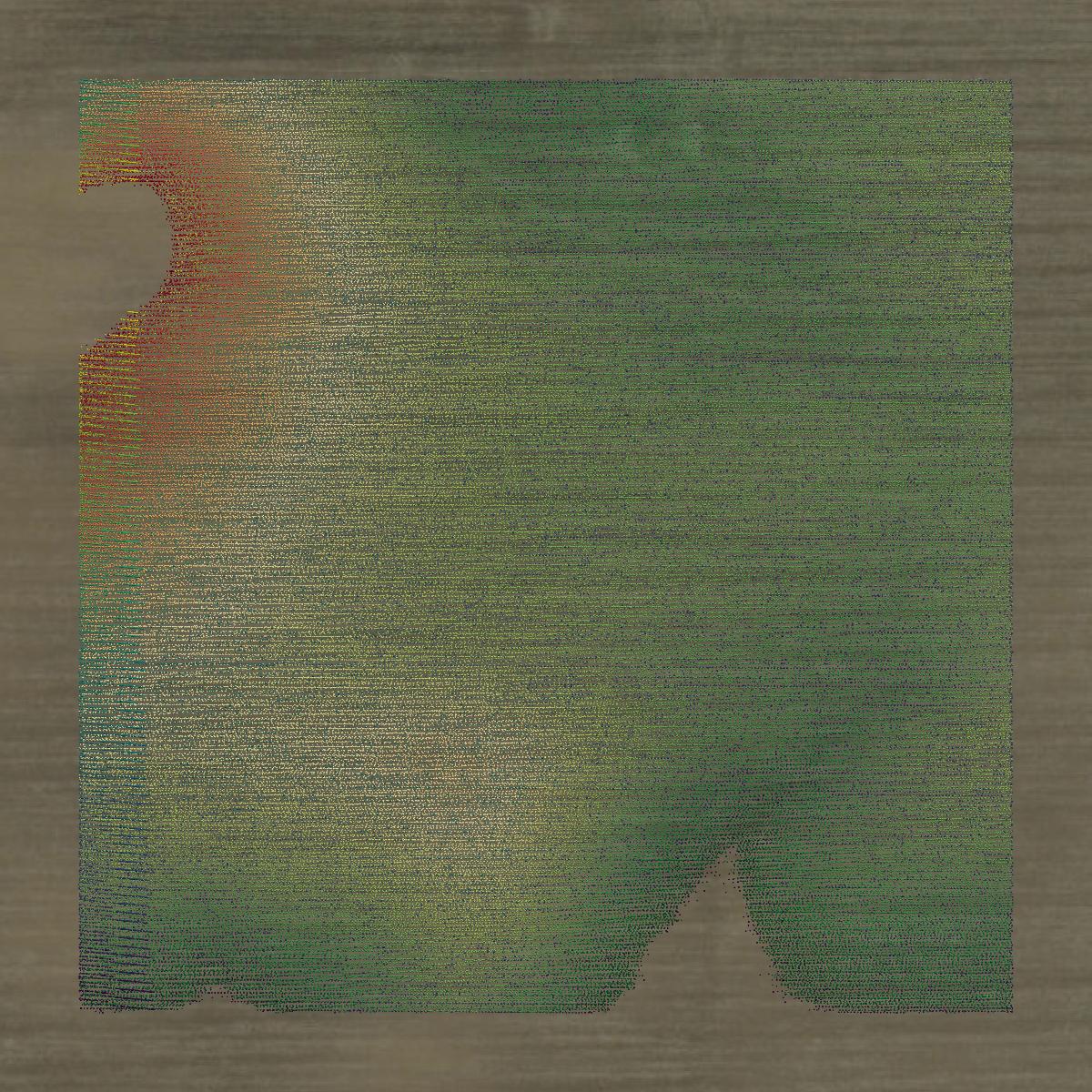 This image shows a LiDAR point cloud in Tippecanoe County created using GIS data in Equator.