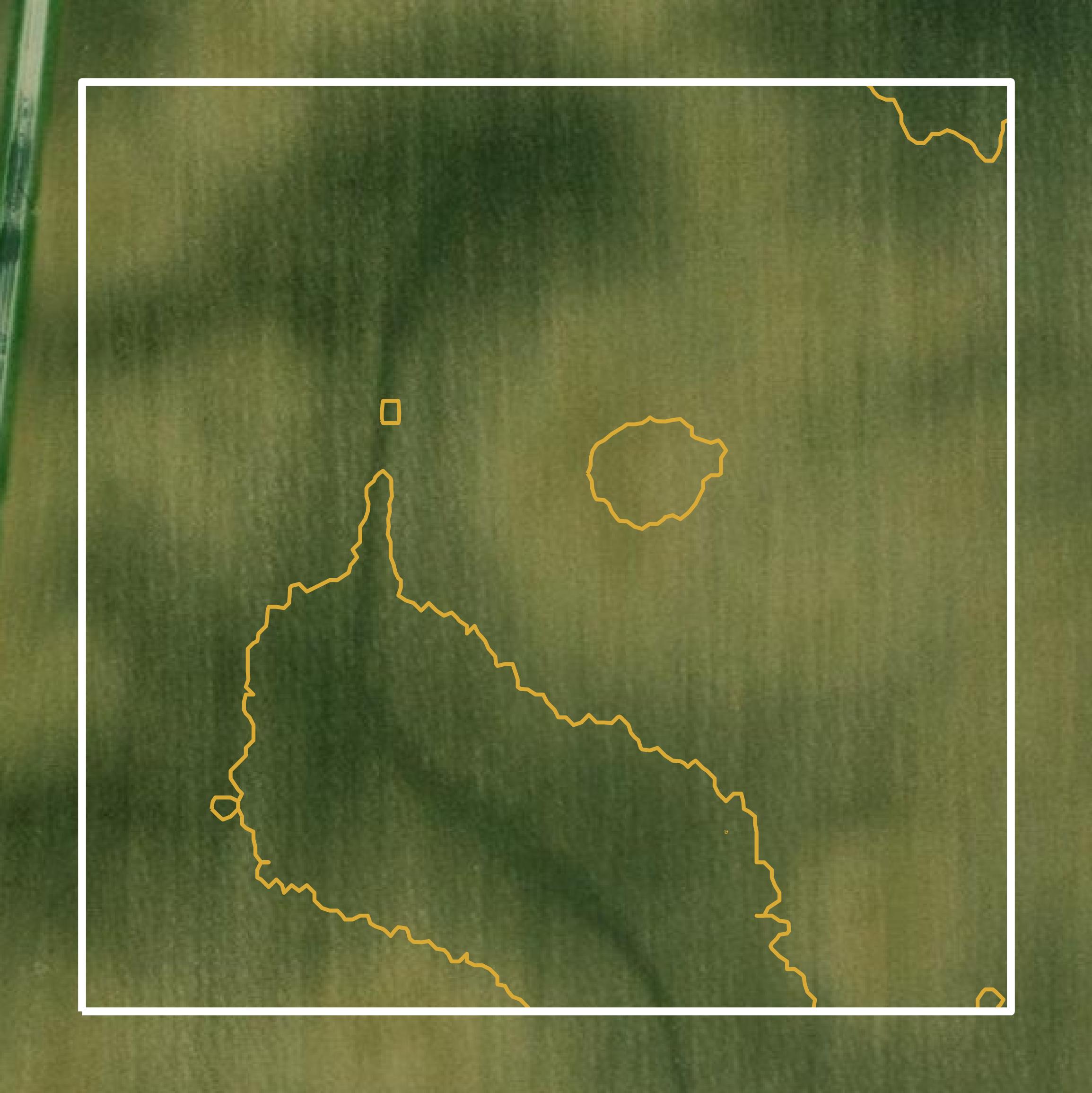 This image shows a contour map in Tipton County created using GIS data in Equator.
