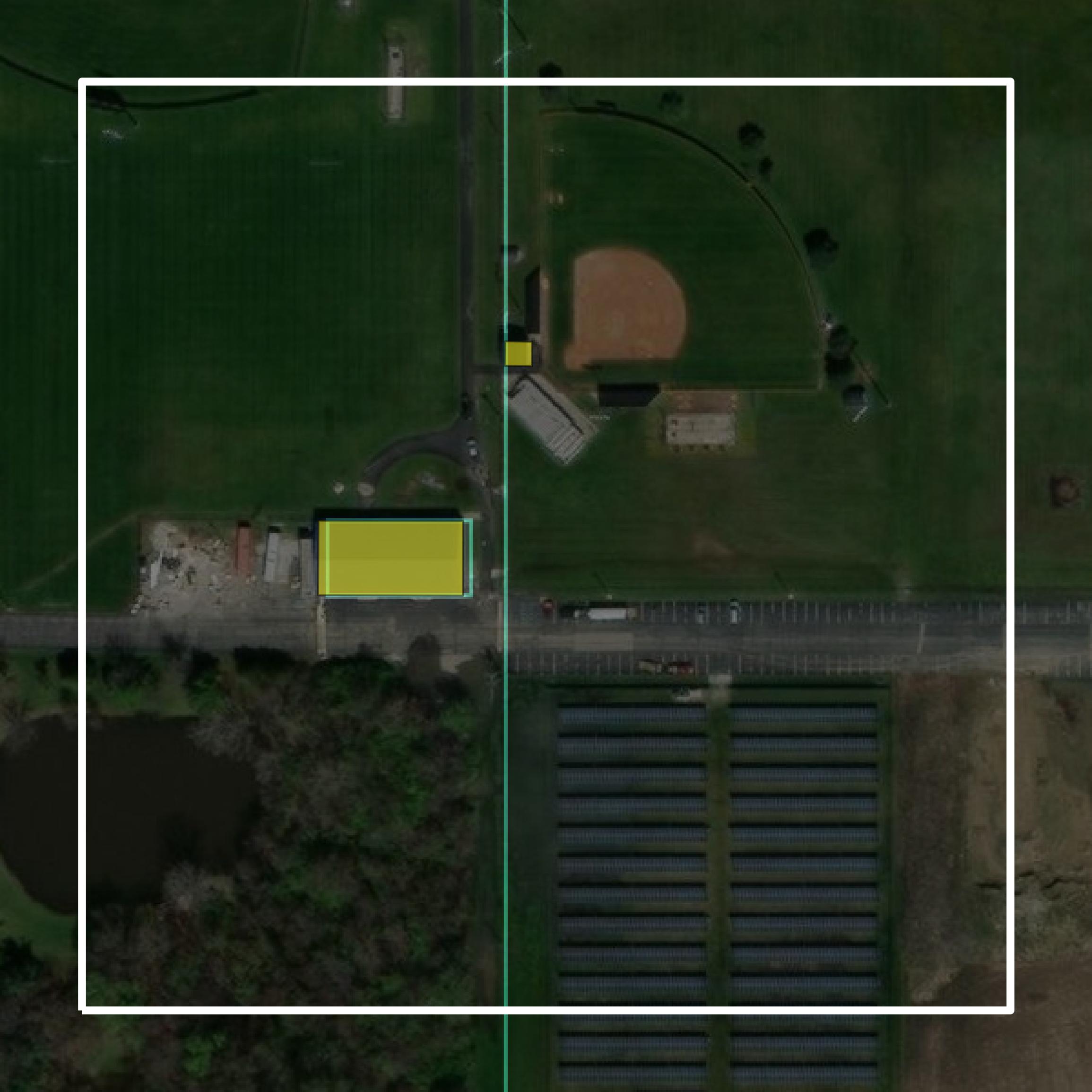 This image shows parcel and building data in Tipton County created using GIS data in Equator.