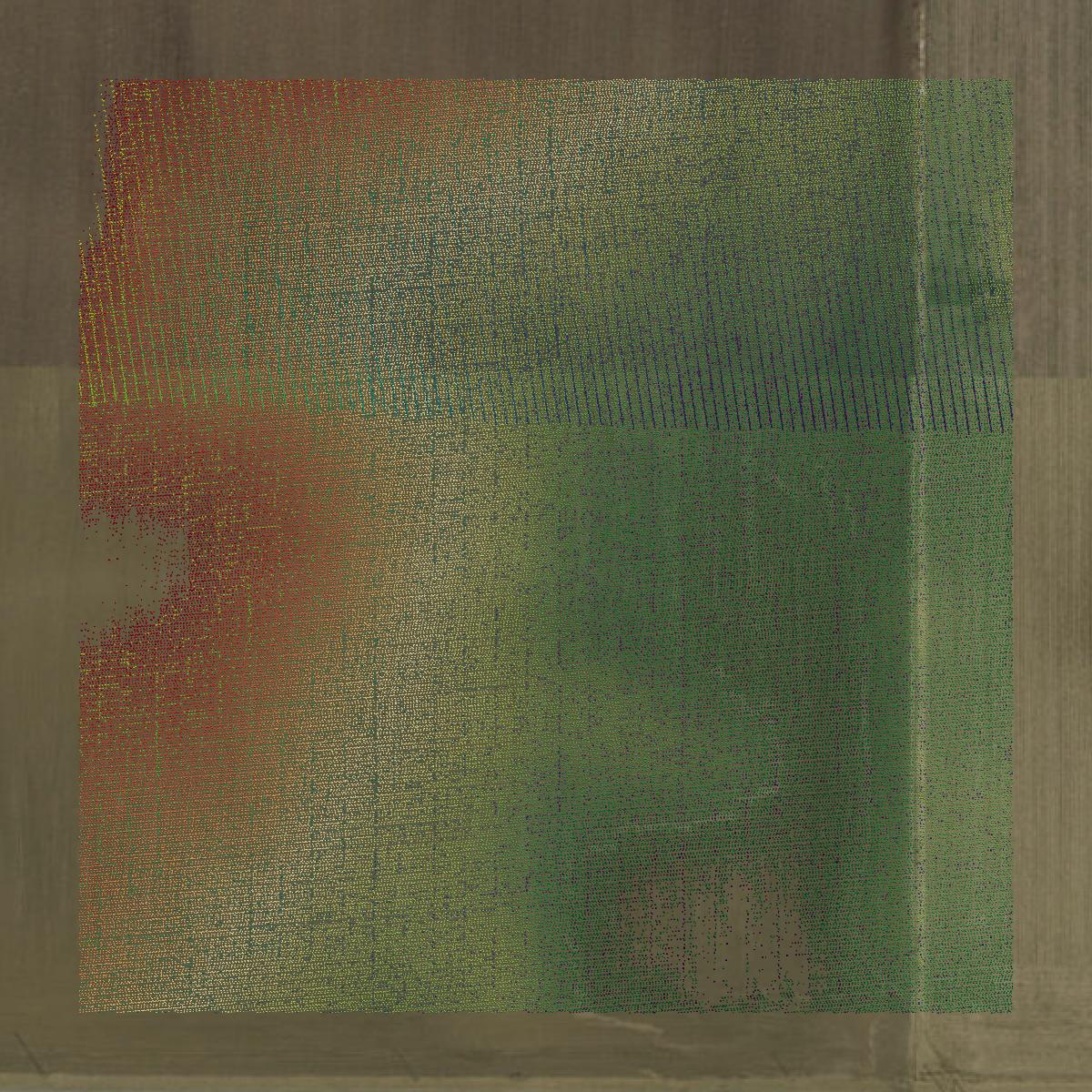 This image shows a LiDAR point cloud in Union County created using GIS data in Equator.