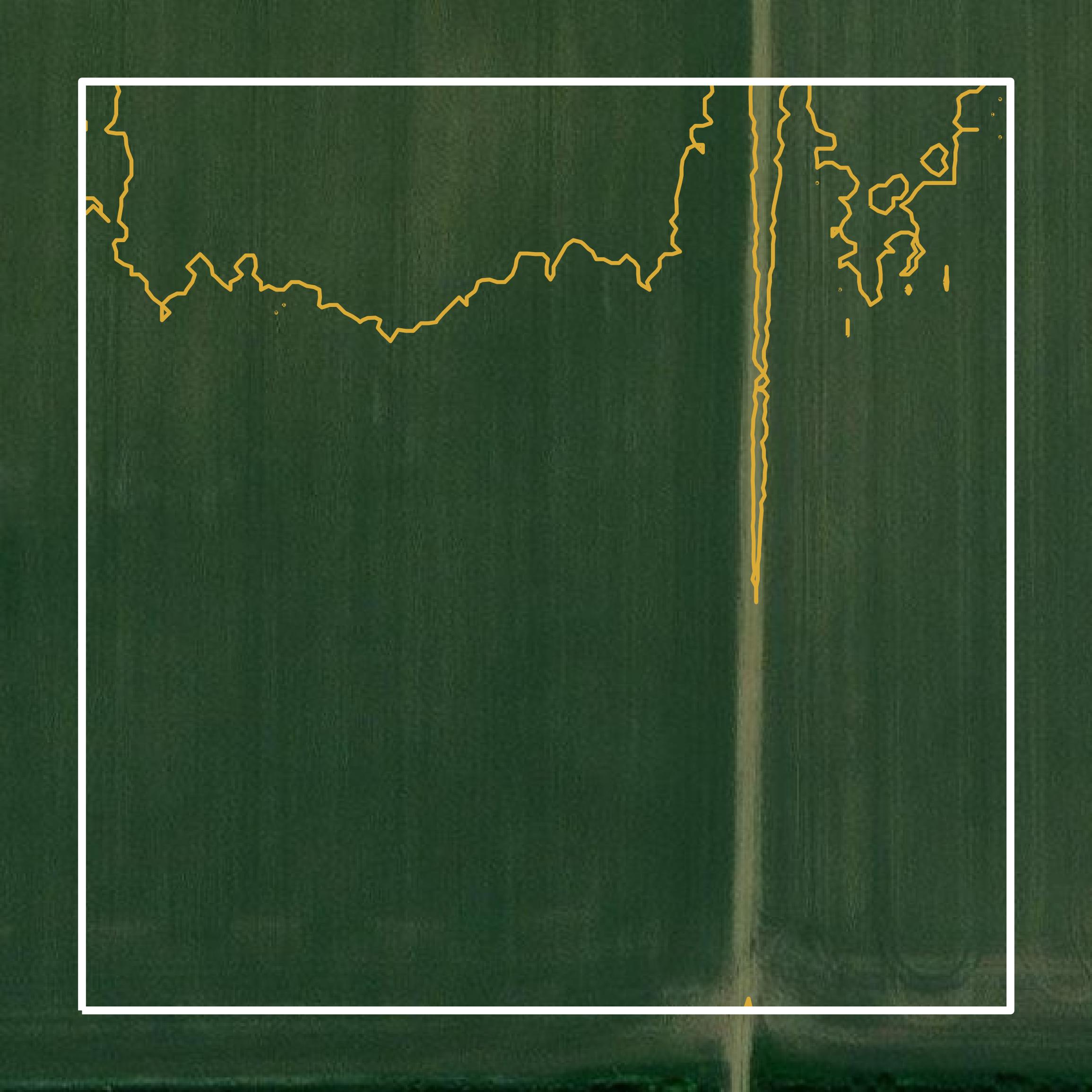 This image shows a contour map in Vigo County created using GIS data in Equator.