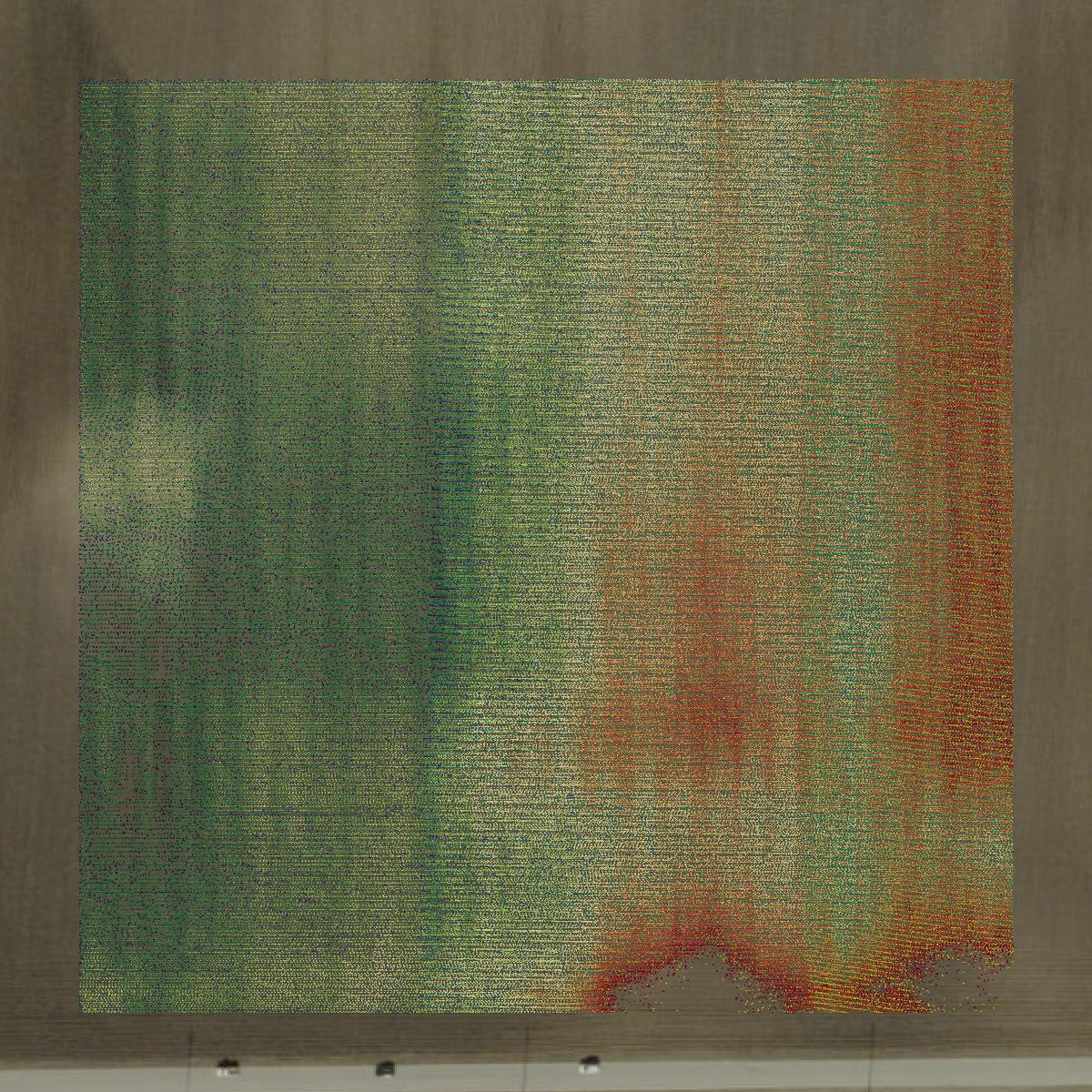 This image shows a LiDAR point cloud in Vigo County created using GIS data in Equator.