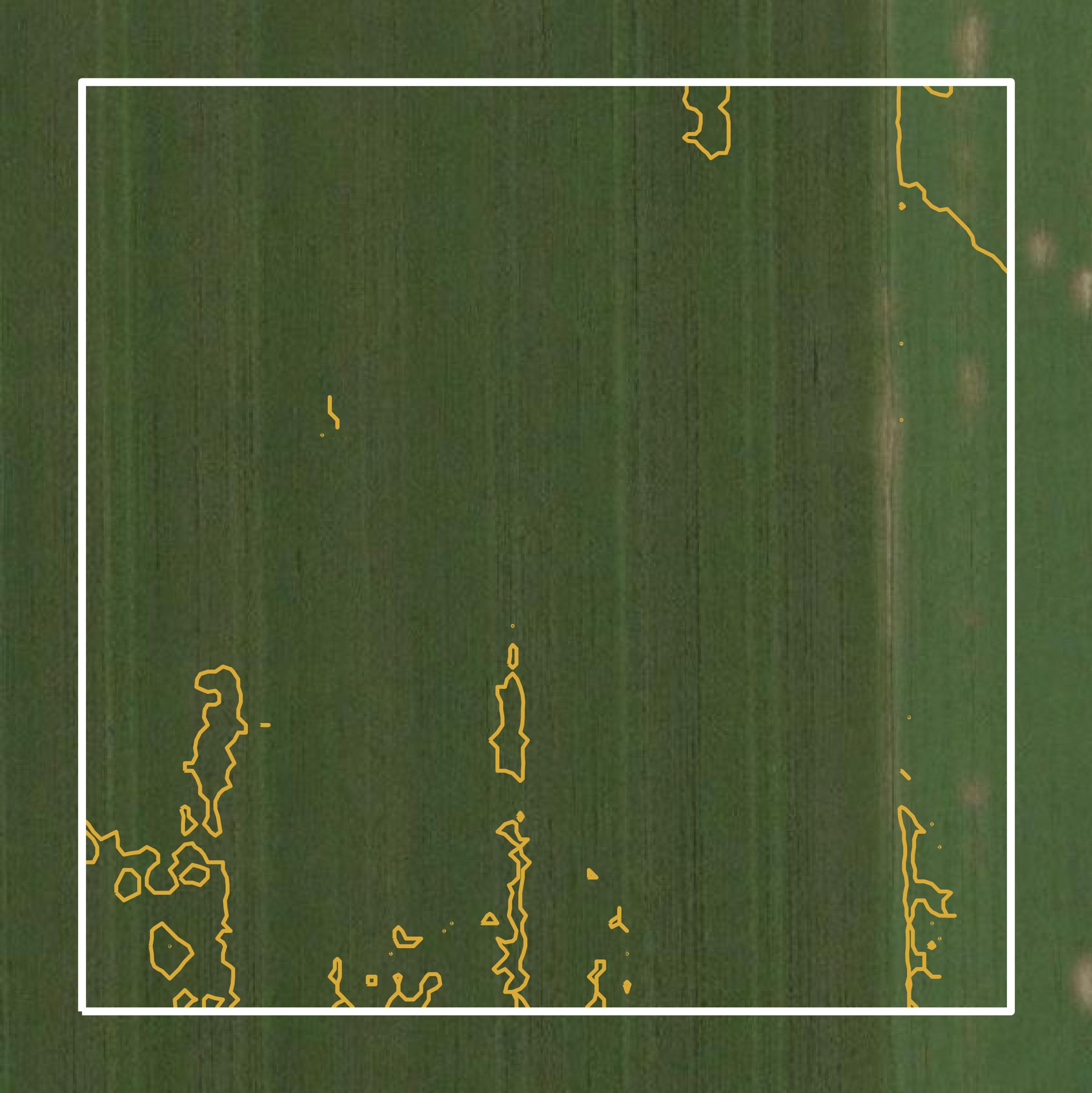 This image shows a contour map in Wabash County created using GIS data in Equator.