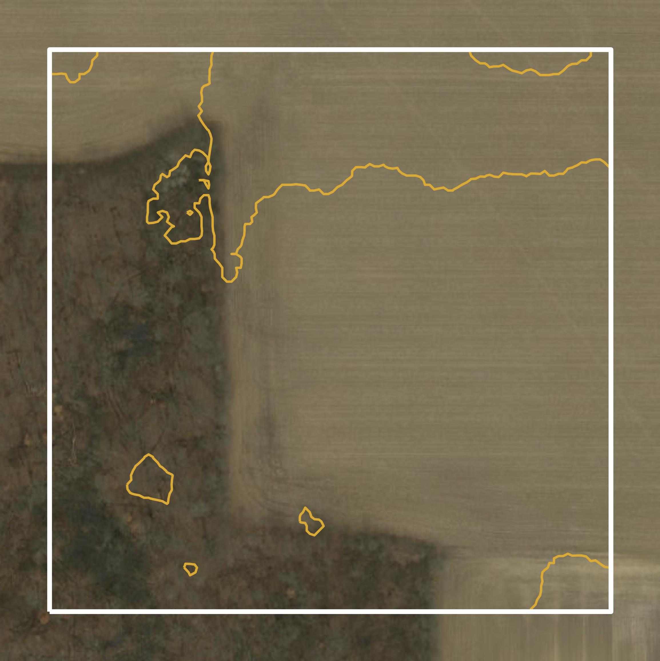 This image shows a contour map in Wells County created using GIS data in Equator.