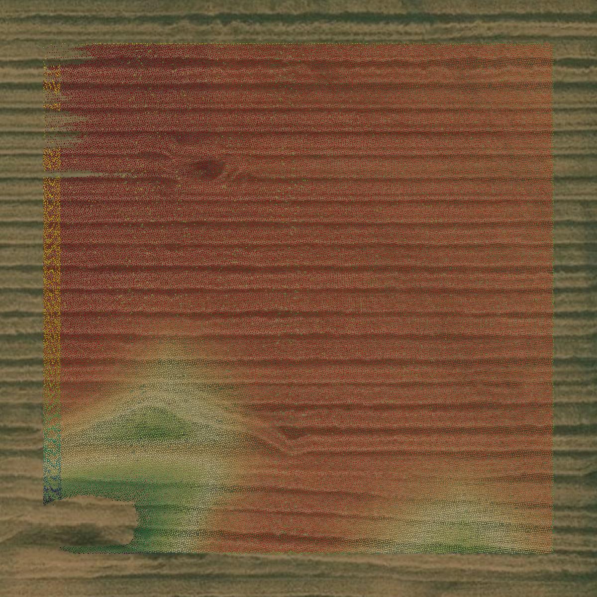 This image shows a LiDAR point cloud in Appanoose County created using GIS data in Equator.