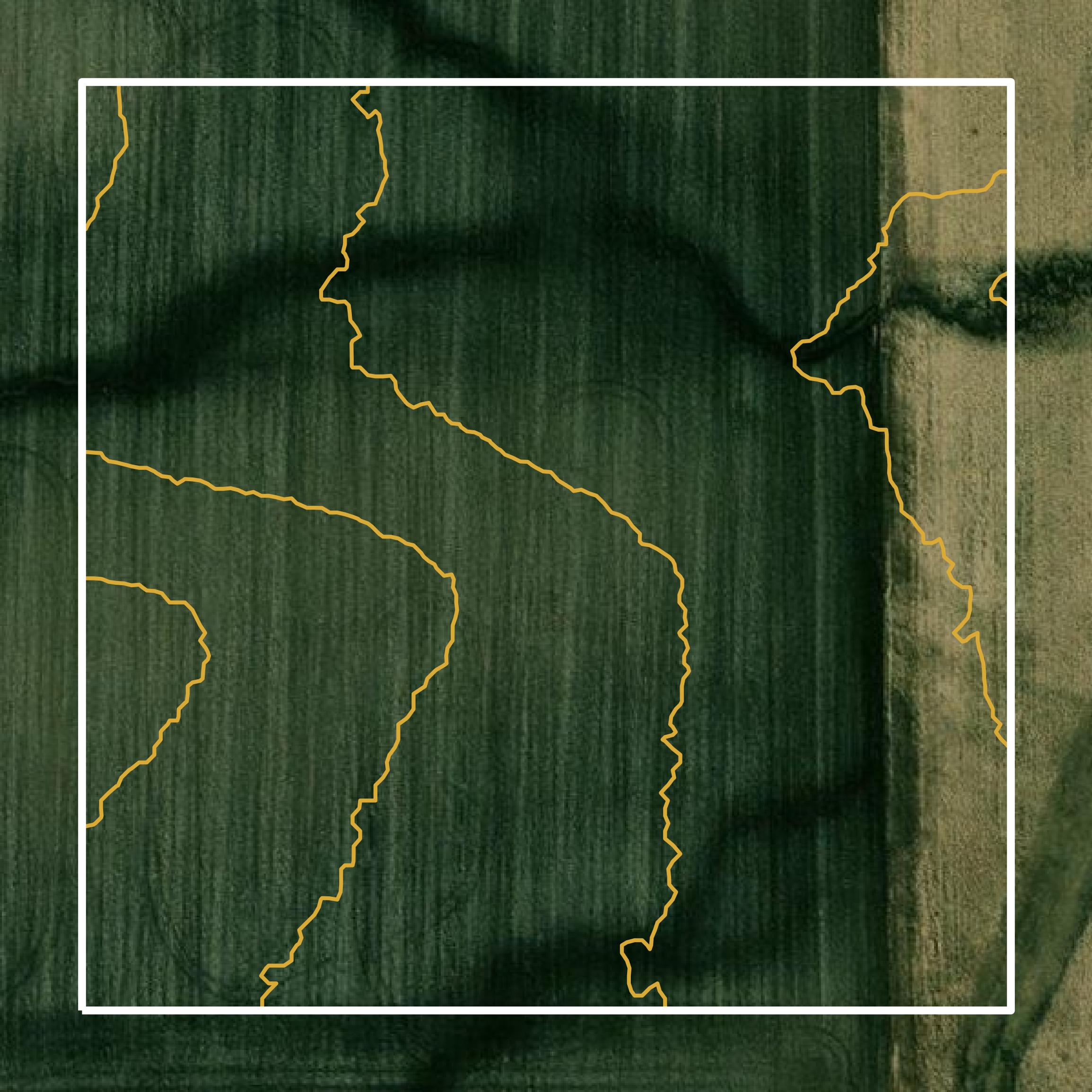 This image shows a contour map in Black Hawk County created using GIS data in Equator.