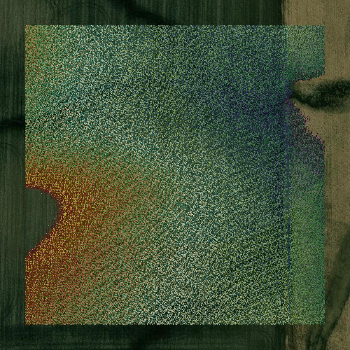 This image shows a LiDAR point cloud in Black Hawk County created using GIS data in Equator.