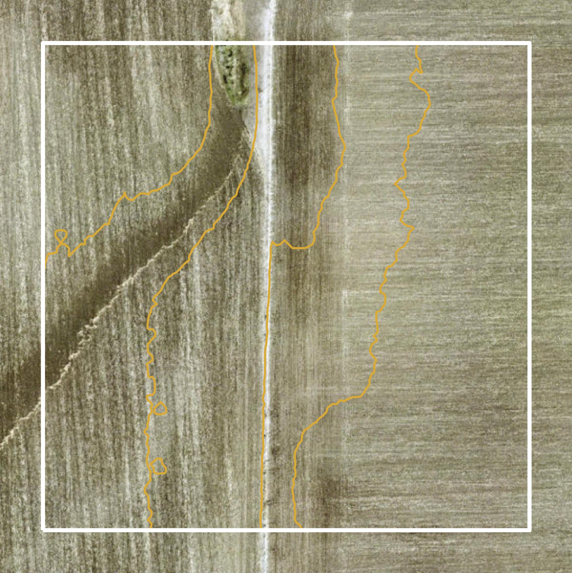 This image shows a contour map in Boone County created using GIS data in Equator.