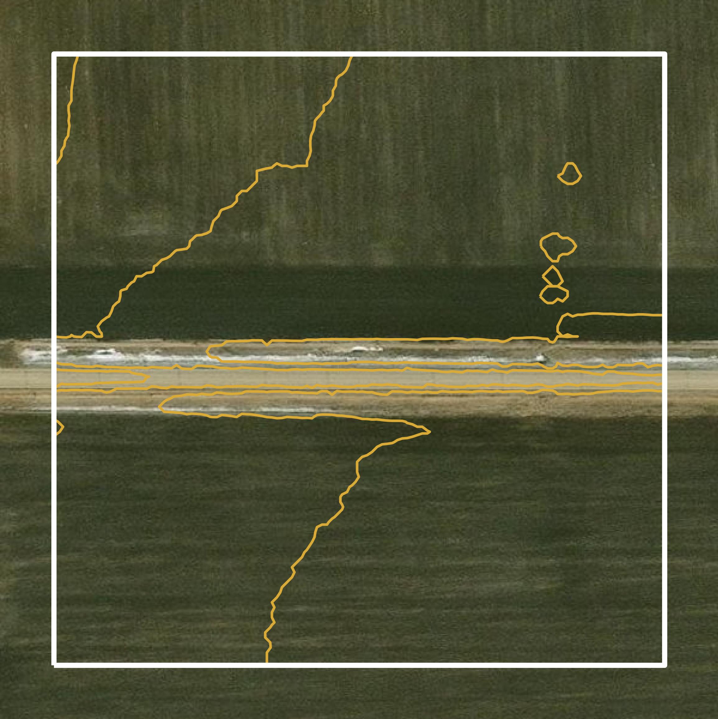 This image shows a contour map in Buena Vista County created using GIS data in Equator.