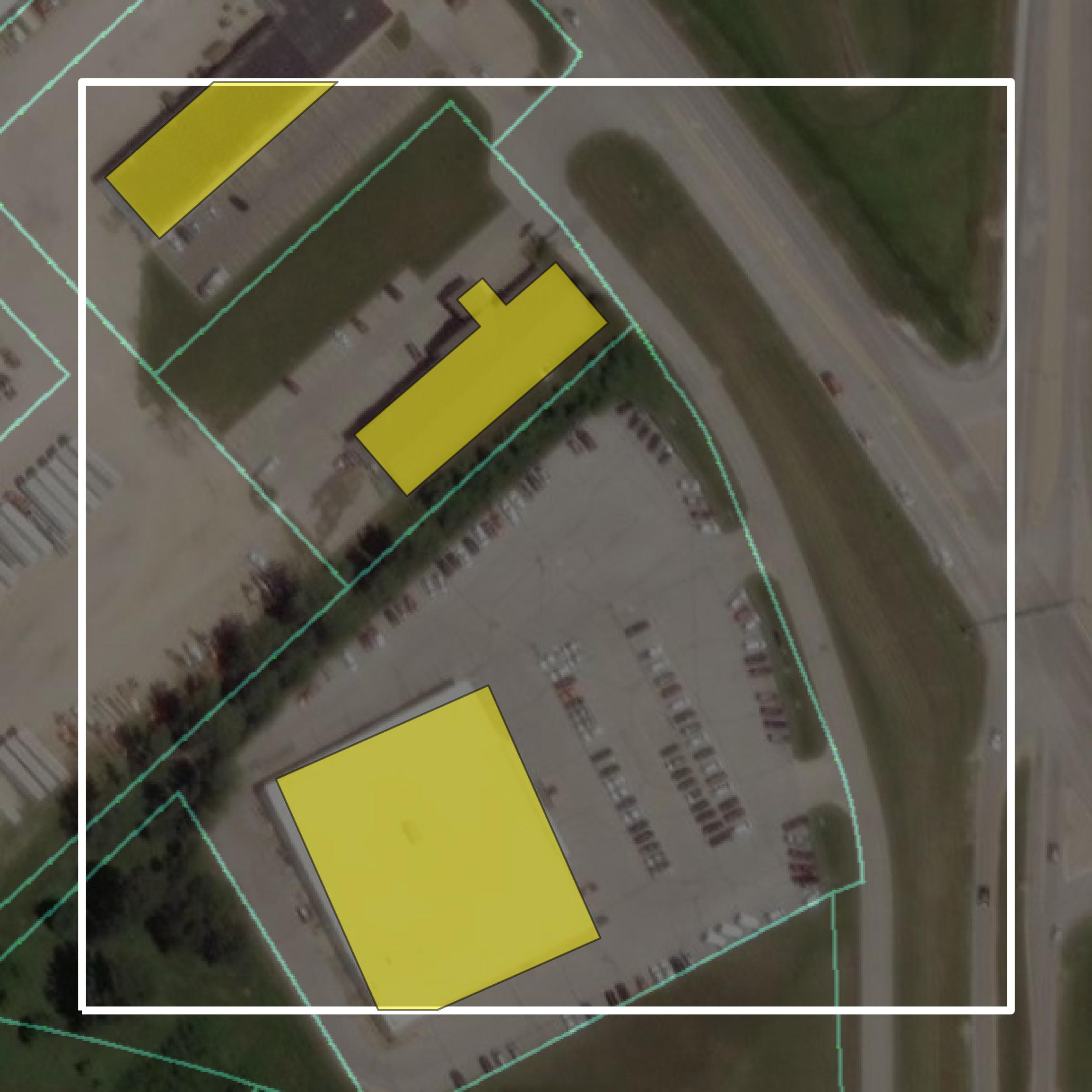 This image shows parcel and building data in Carroll County created using GIS data in Equator.