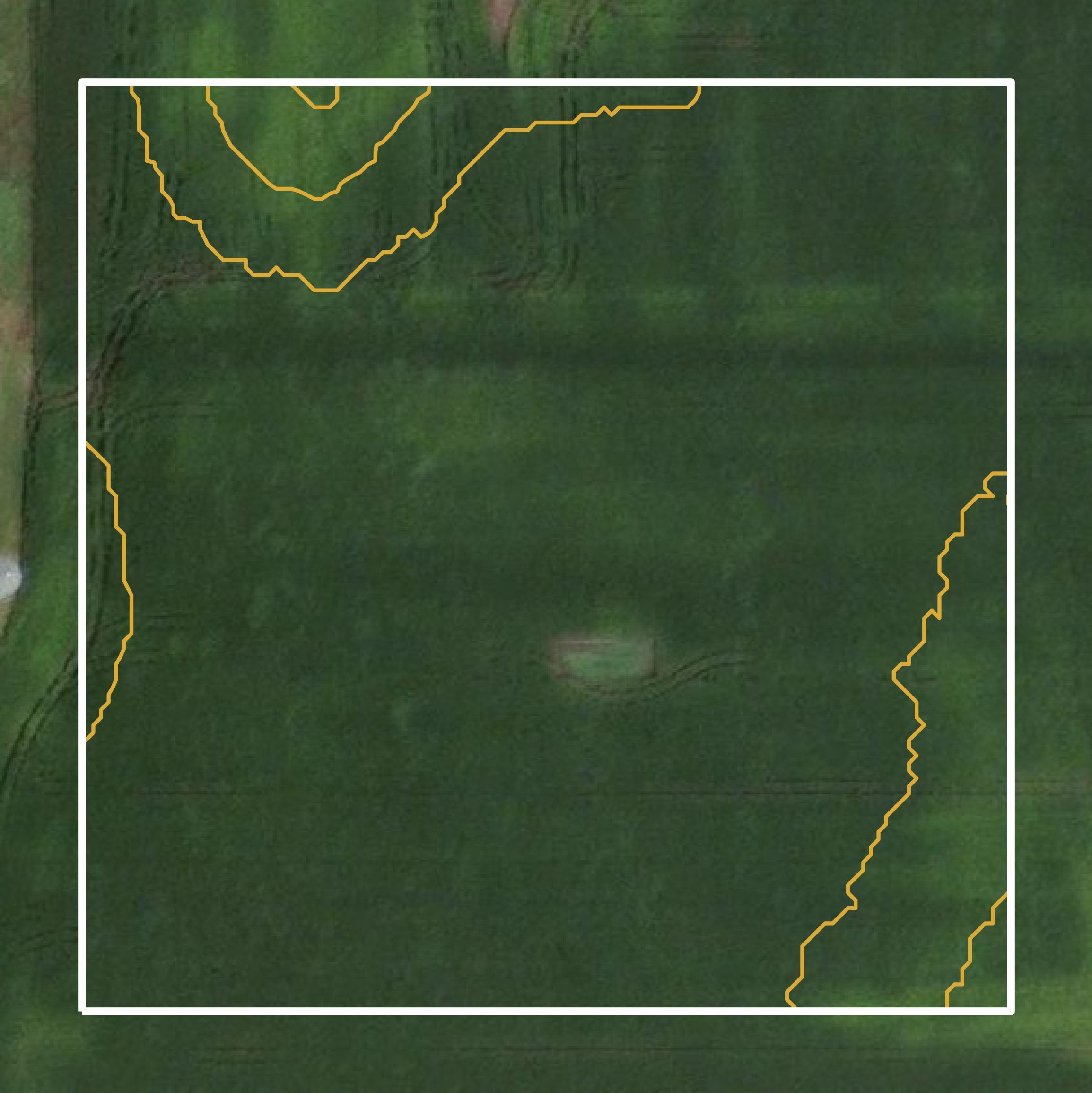 This image shows a contour map in Clarke County created using GIS data in Equator.