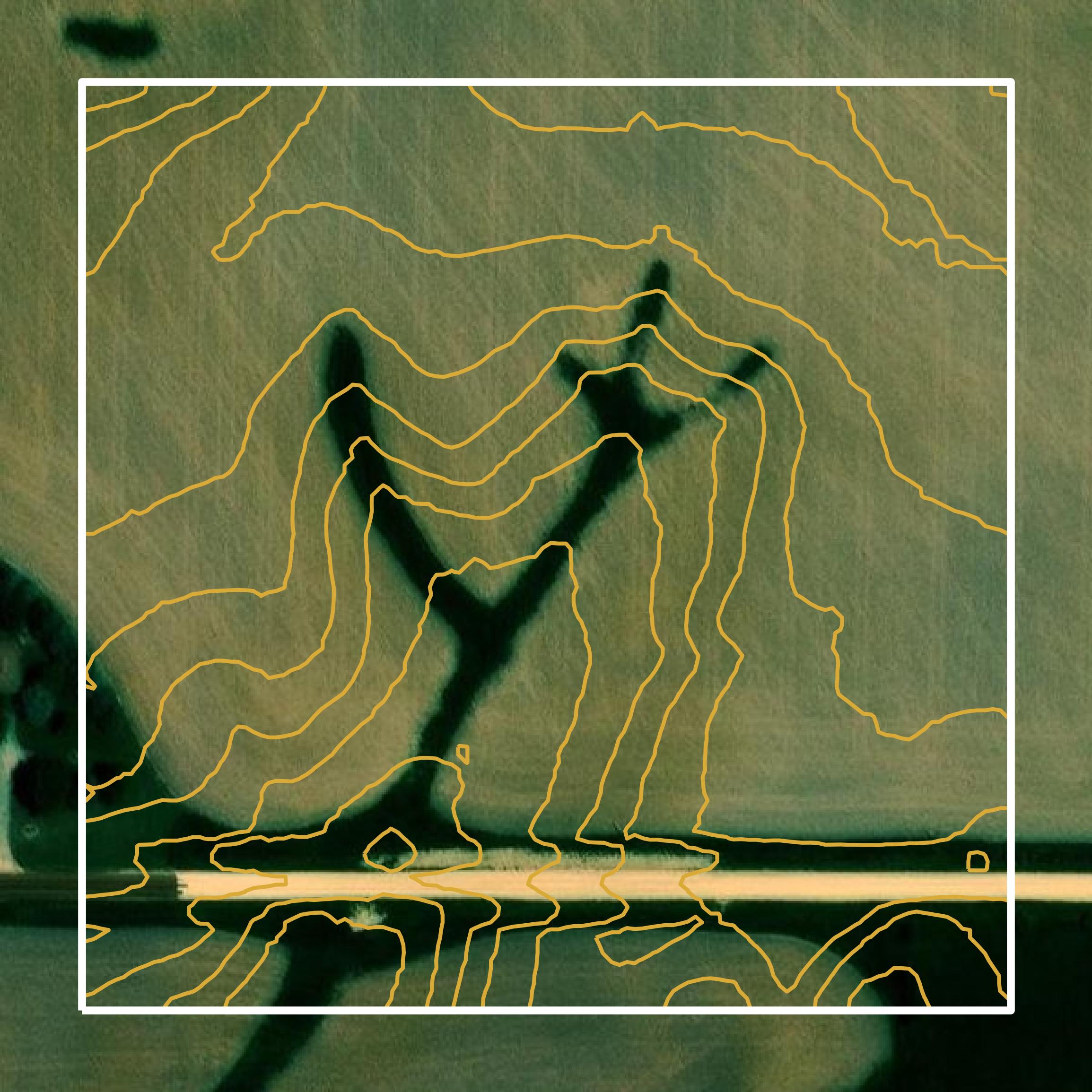 This image shows a contour map in Clinton County created using GIS data in Equator.