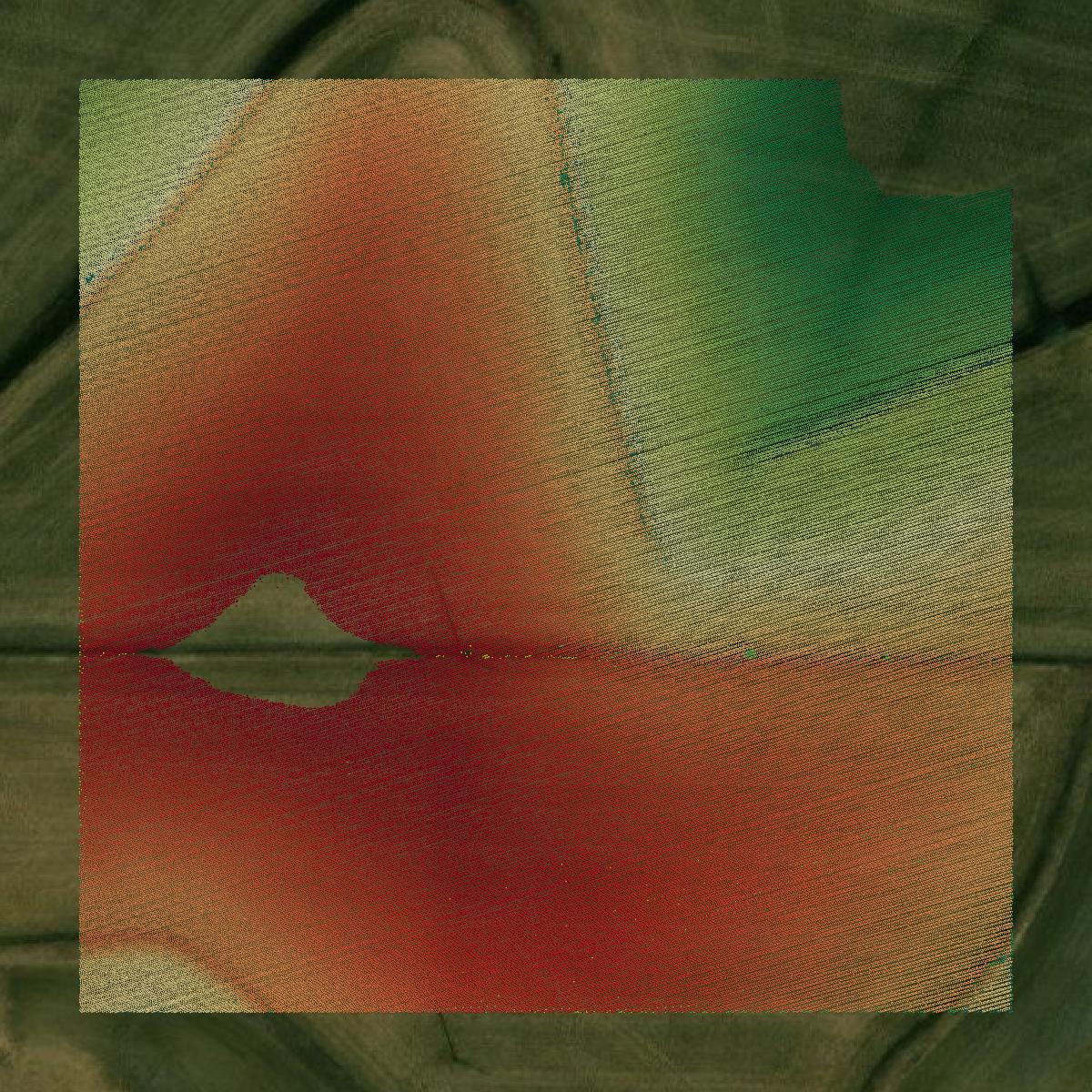 This image shows a LiDAR point cloud in Crawford County created using GIS data in Equator.