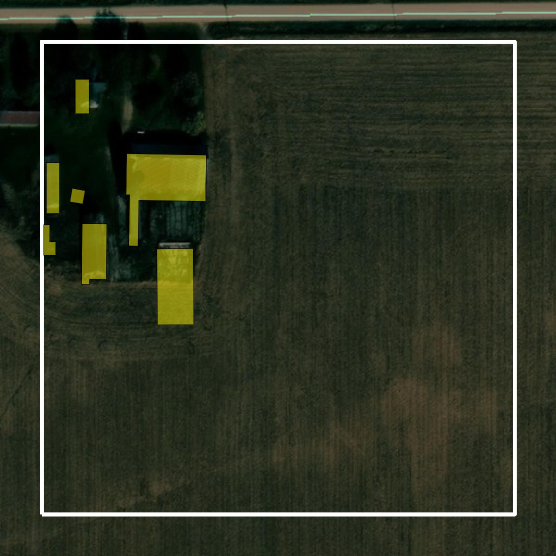 This image shows parcel and building data in Delaware County created using GIS data in Equator.