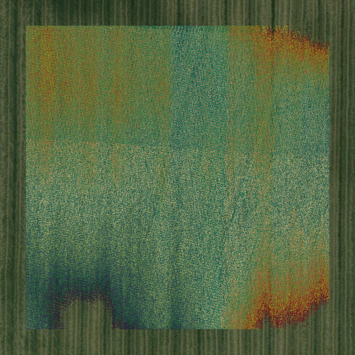 This image shows a LiDAR point cloud in Des Moines County created using GIS data in Equator.