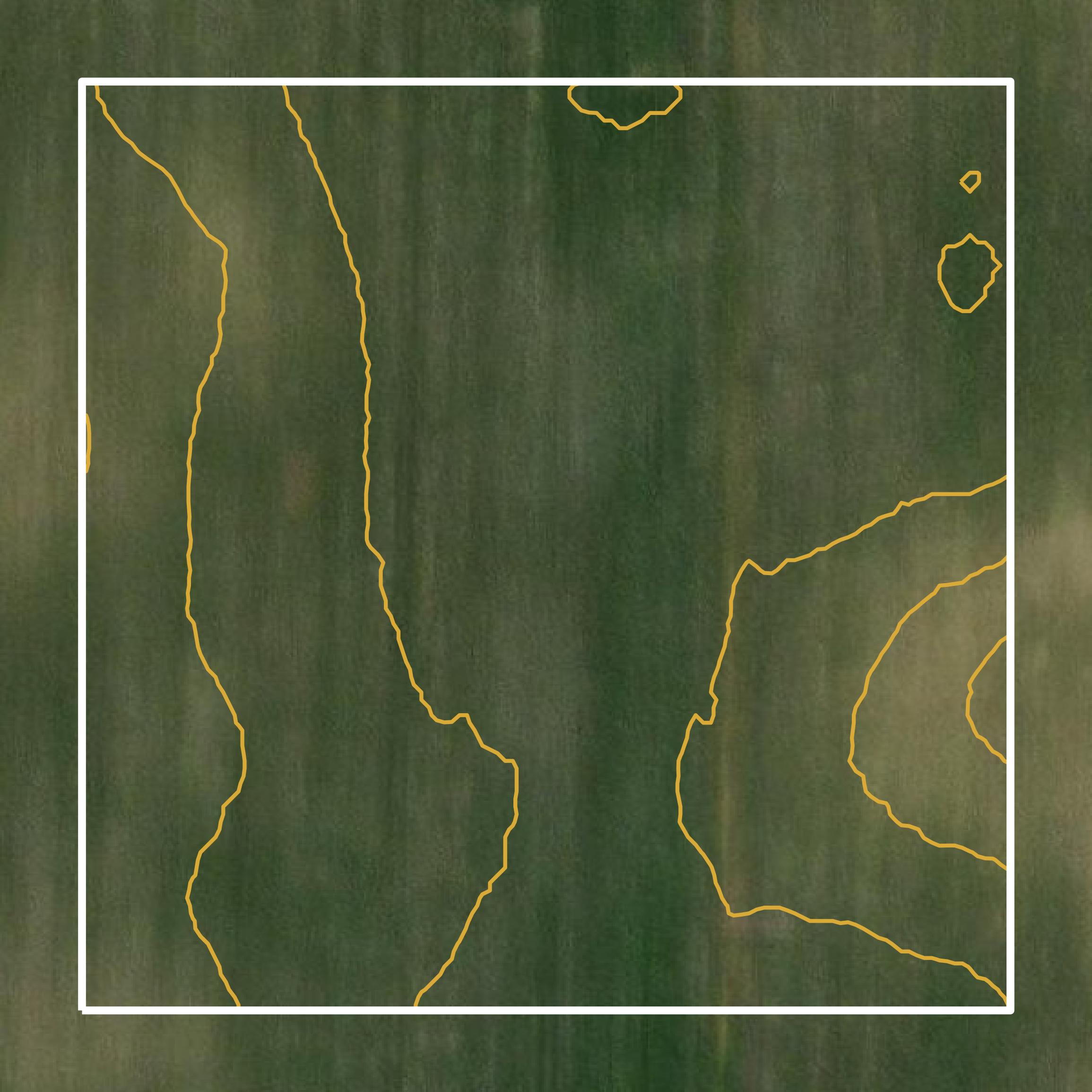 This image shows a contour map in Emmet County created using GIS data in Equator.