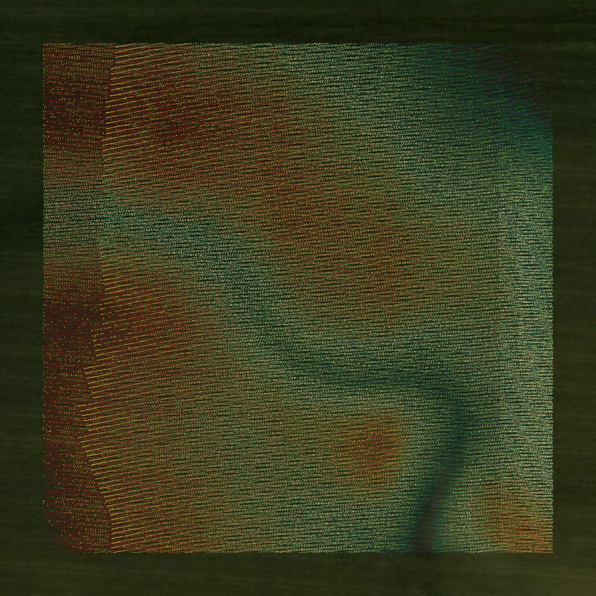 This image shows a LiDAR point cloud in Floyd County created using GIS data in Equator.