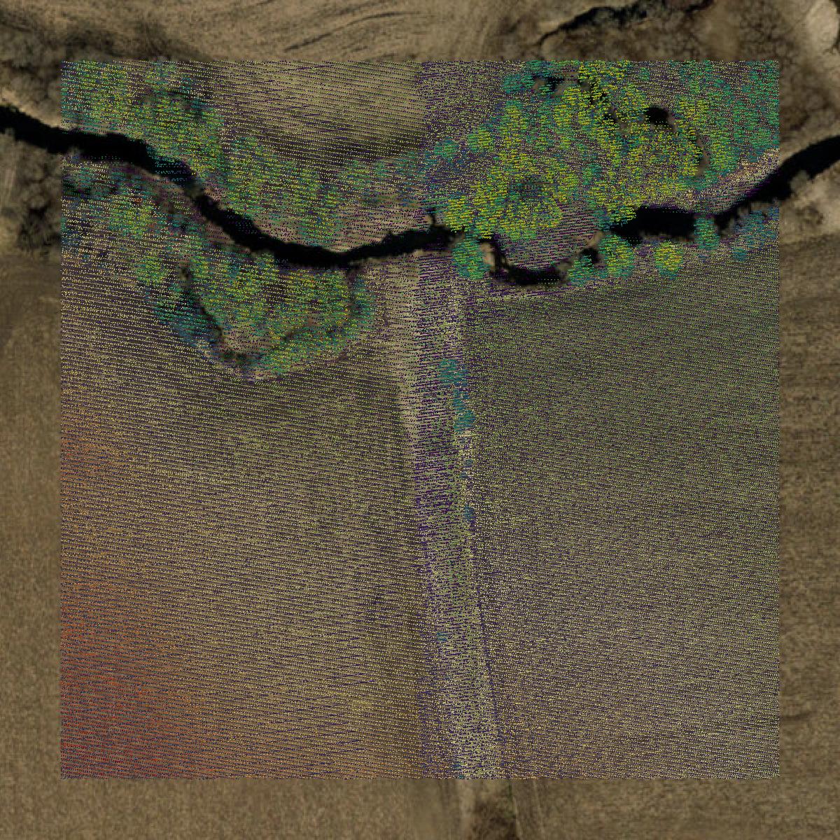 This image shows a LiDAR point cloud in Franklin County created using GIS data in Equator.