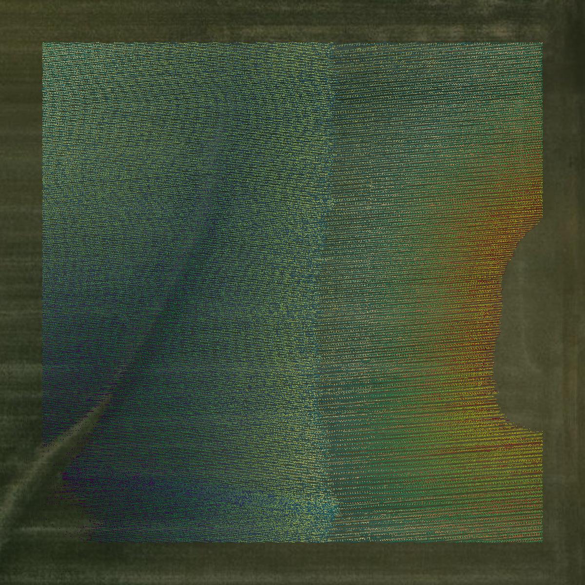 This image shows a LiDAR point cloud in Grundy County created using GIS data in Equator.