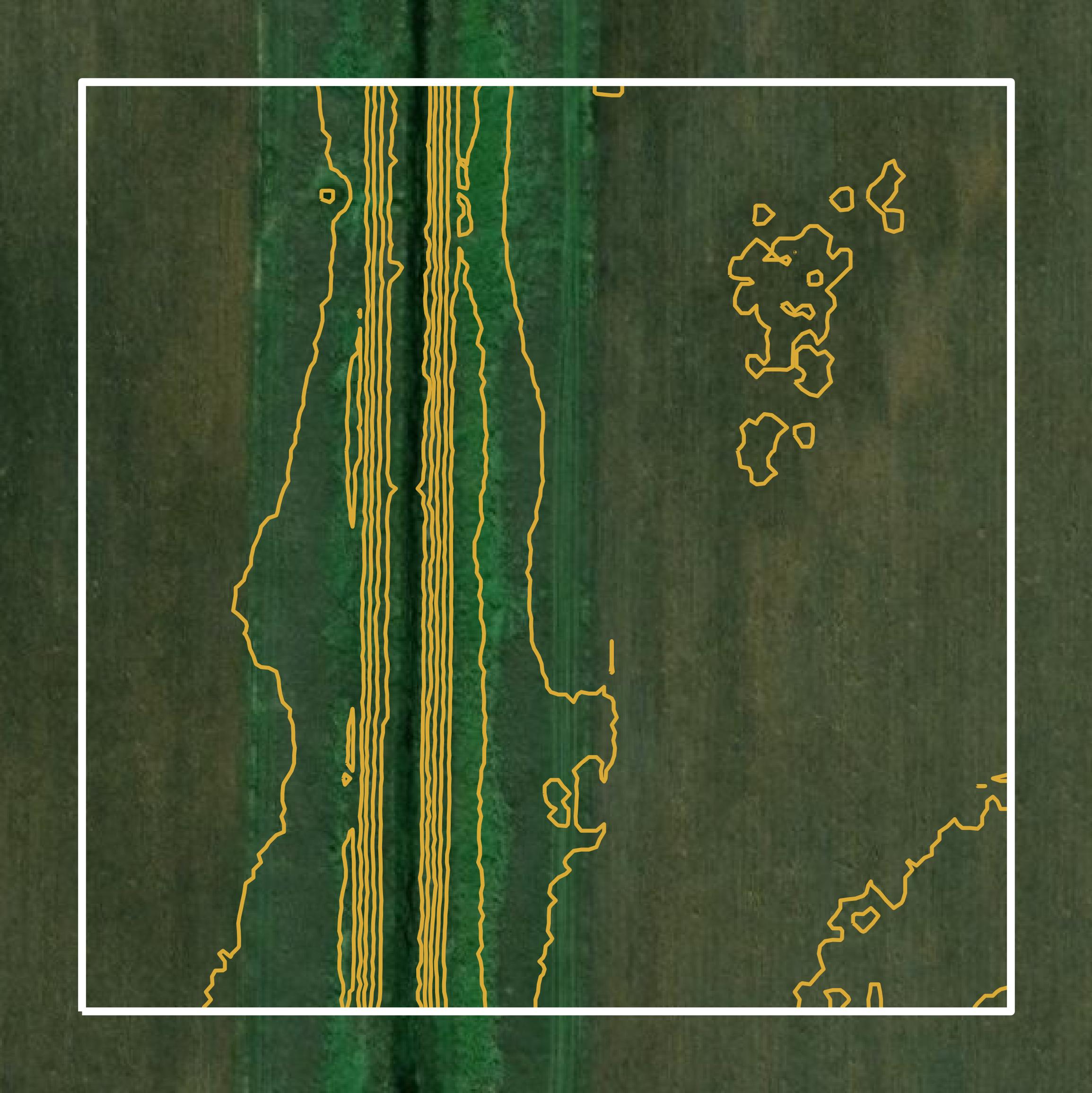 This image shows a contour map in Hamilton County created using GIS data in Equator.