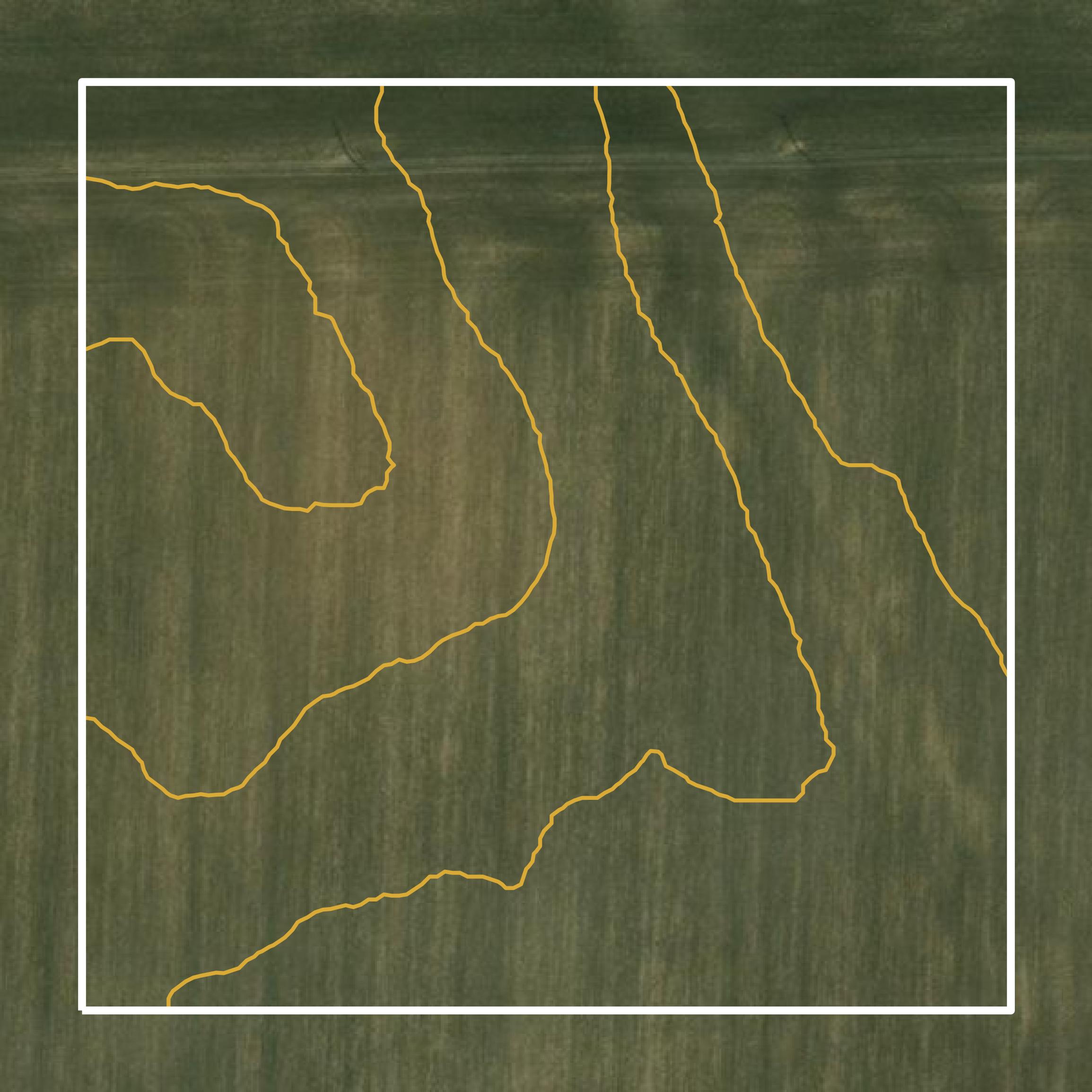 This image shows a contour map in Hancock County created using GIS data in Equator.