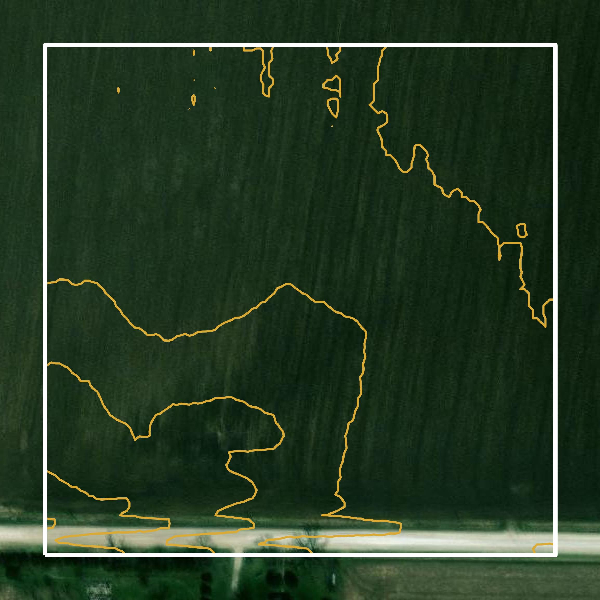 This image shows a contour map in Henry County created using GIS data in Equator.