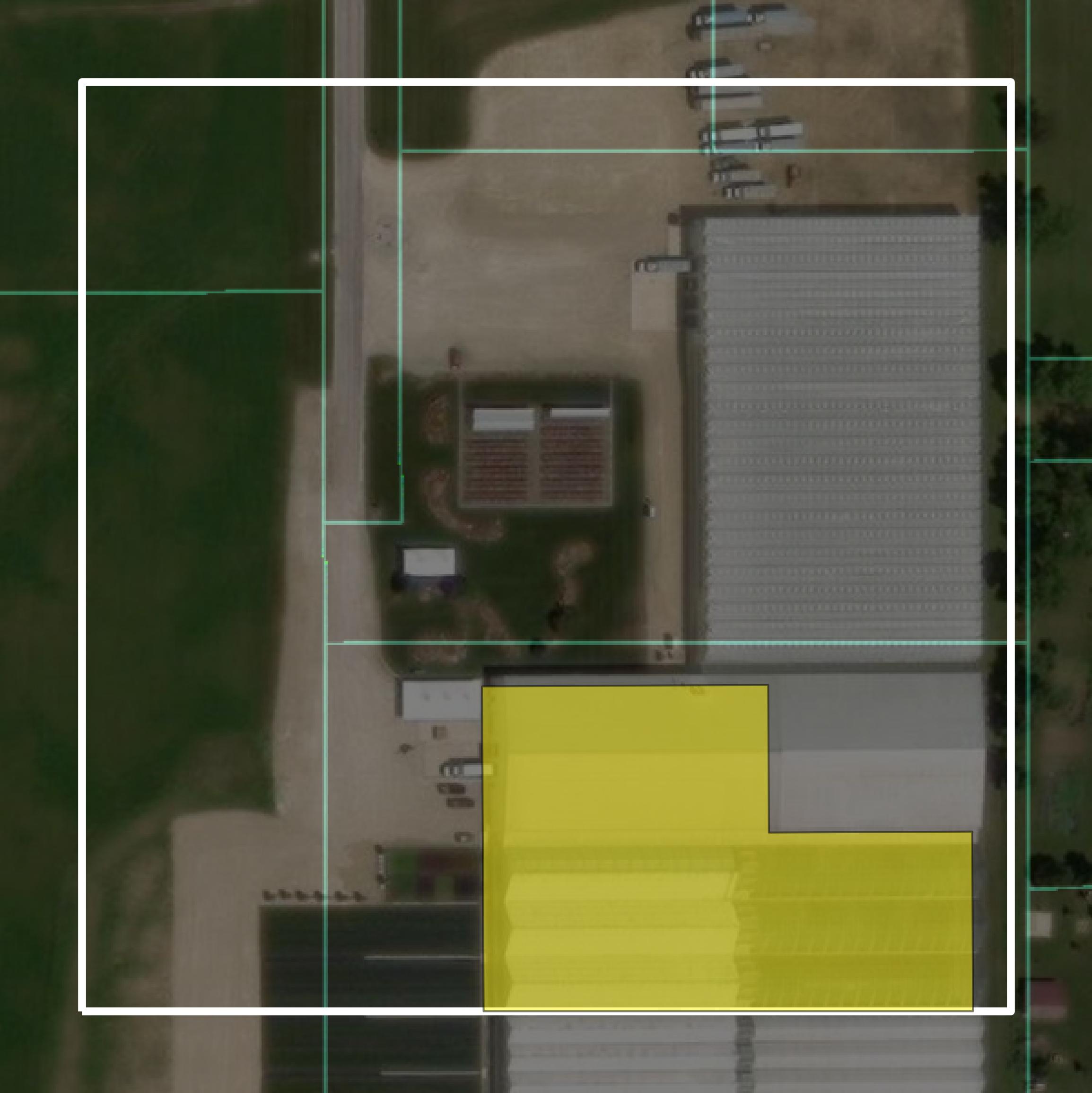 This image shows parcel and building data in Howard County created using GIS data in Equator.