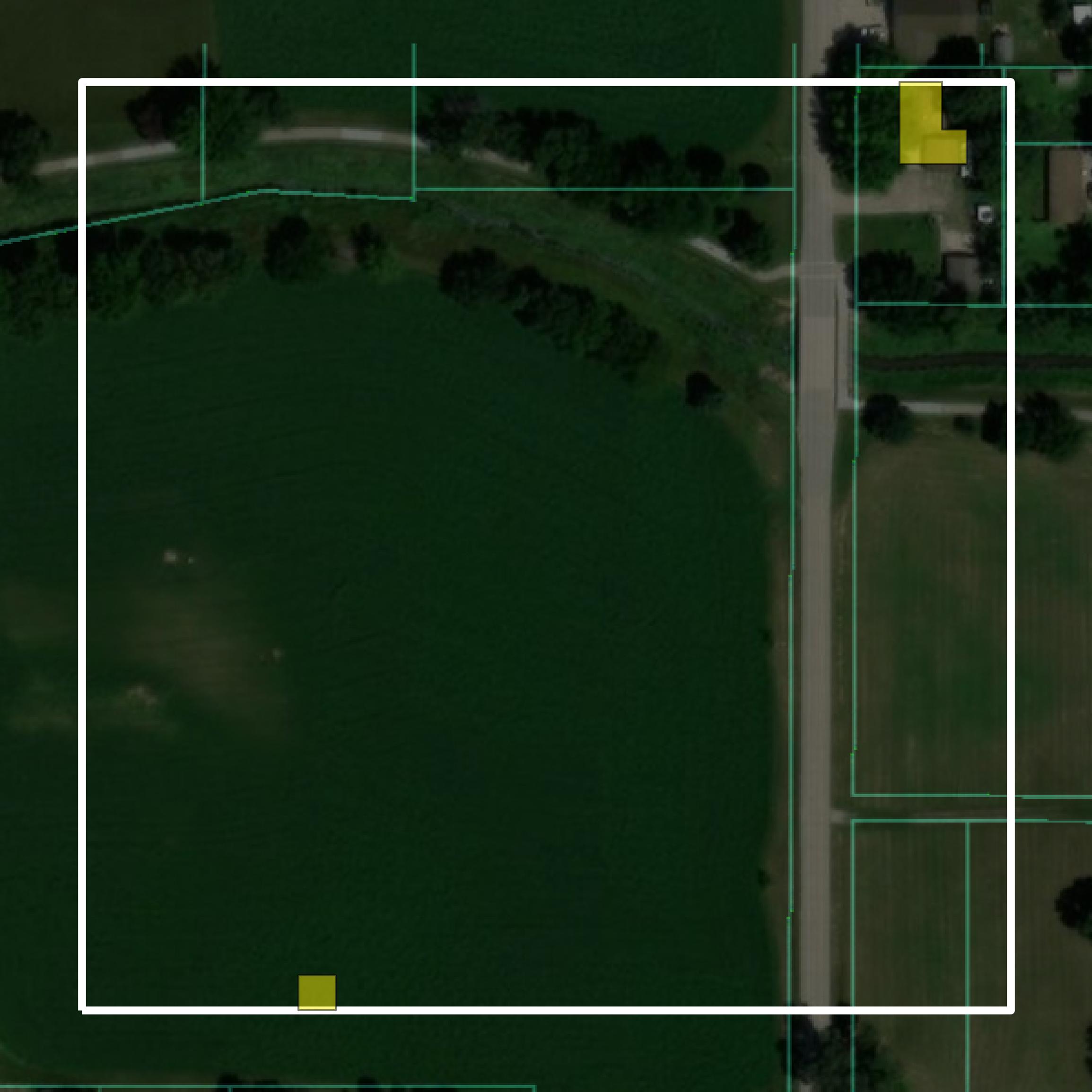 This image shows parcel and building data in Ida County created using GIS data in Equator.
