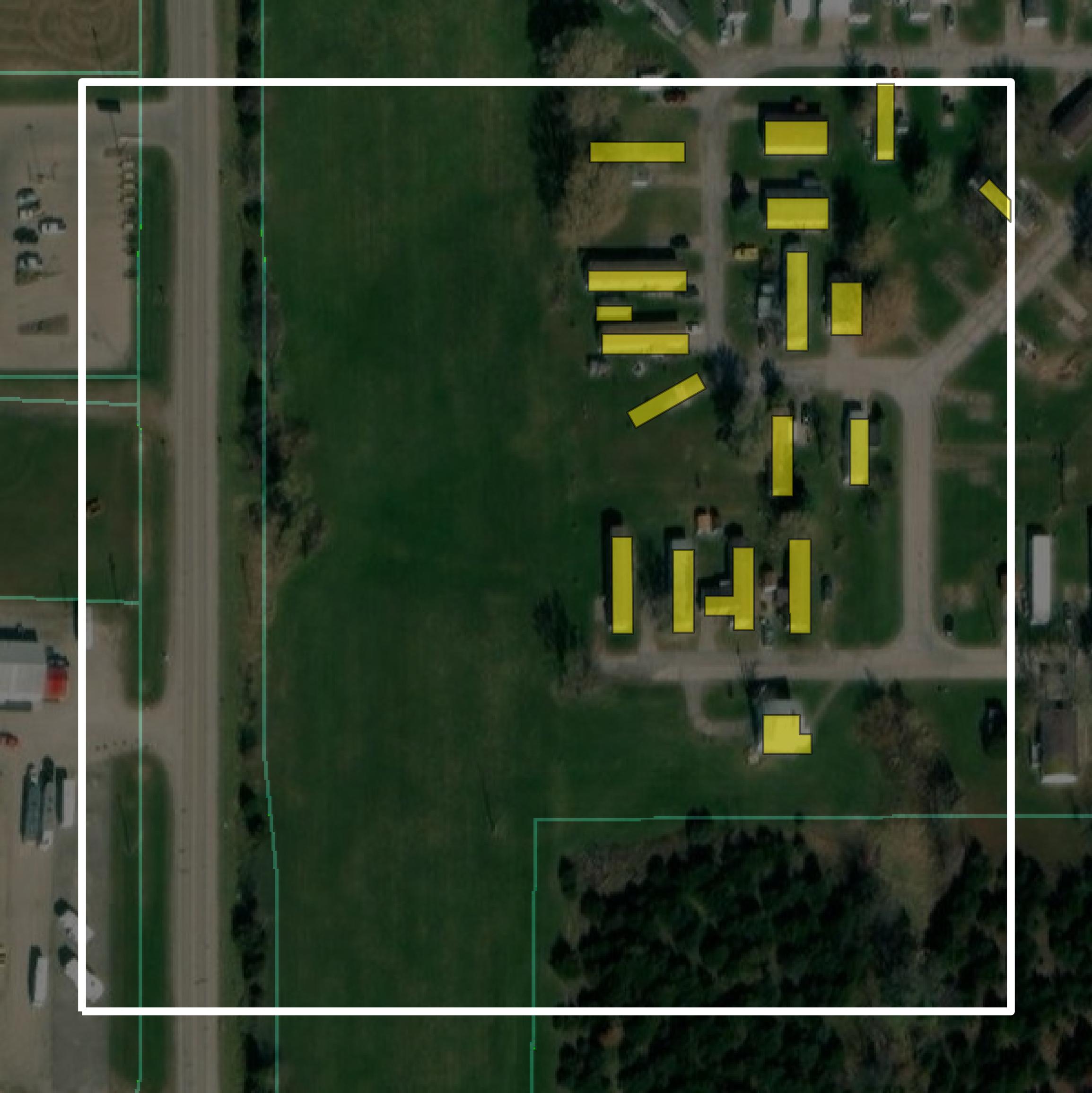 This image shows parcel and building data in Jefferson County created using GIS data in Equator.