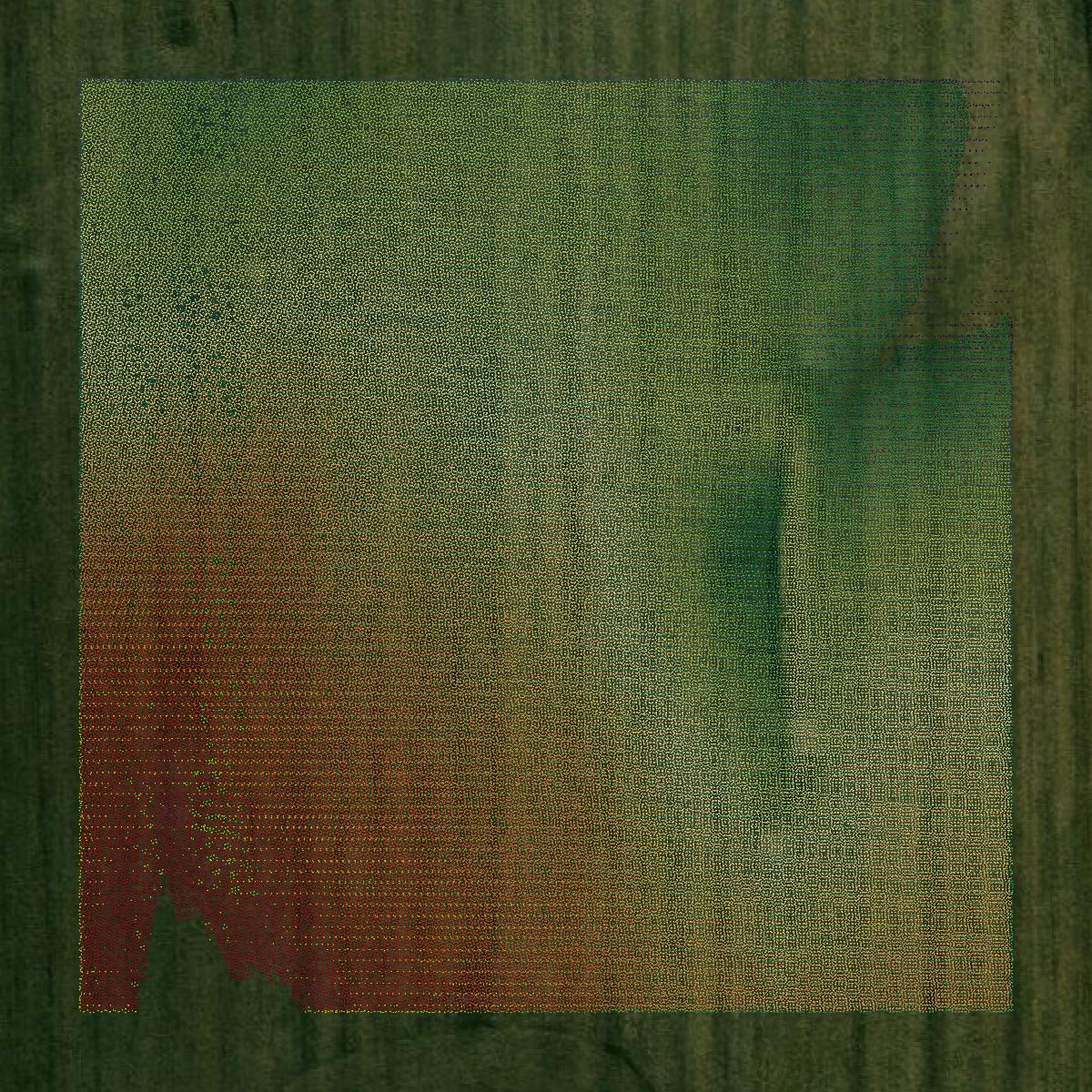 This image shows a LiDAR point cloud in Jefferson County created using GIS data in Equator.